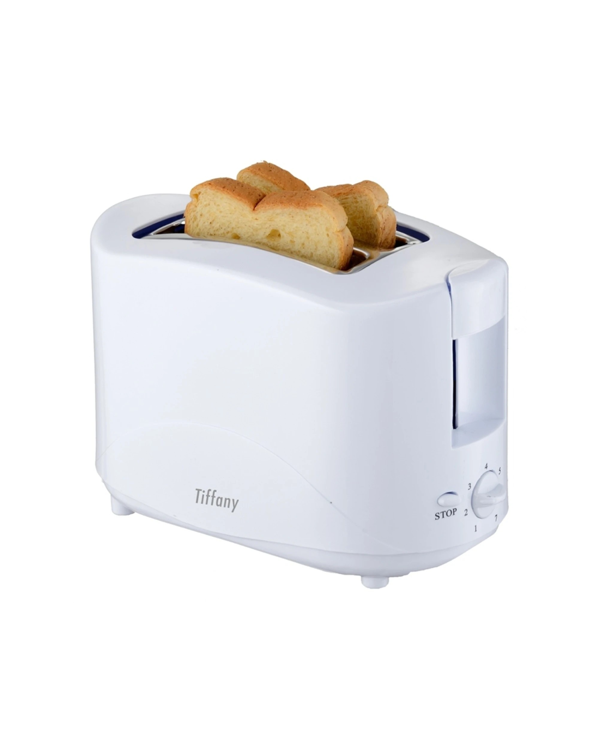 1 Tiffany 2 Slice Cool Touch Toaster 7 Browning Settings Automatic Pop-Up Kitchen Appliance - White, 1 of 1