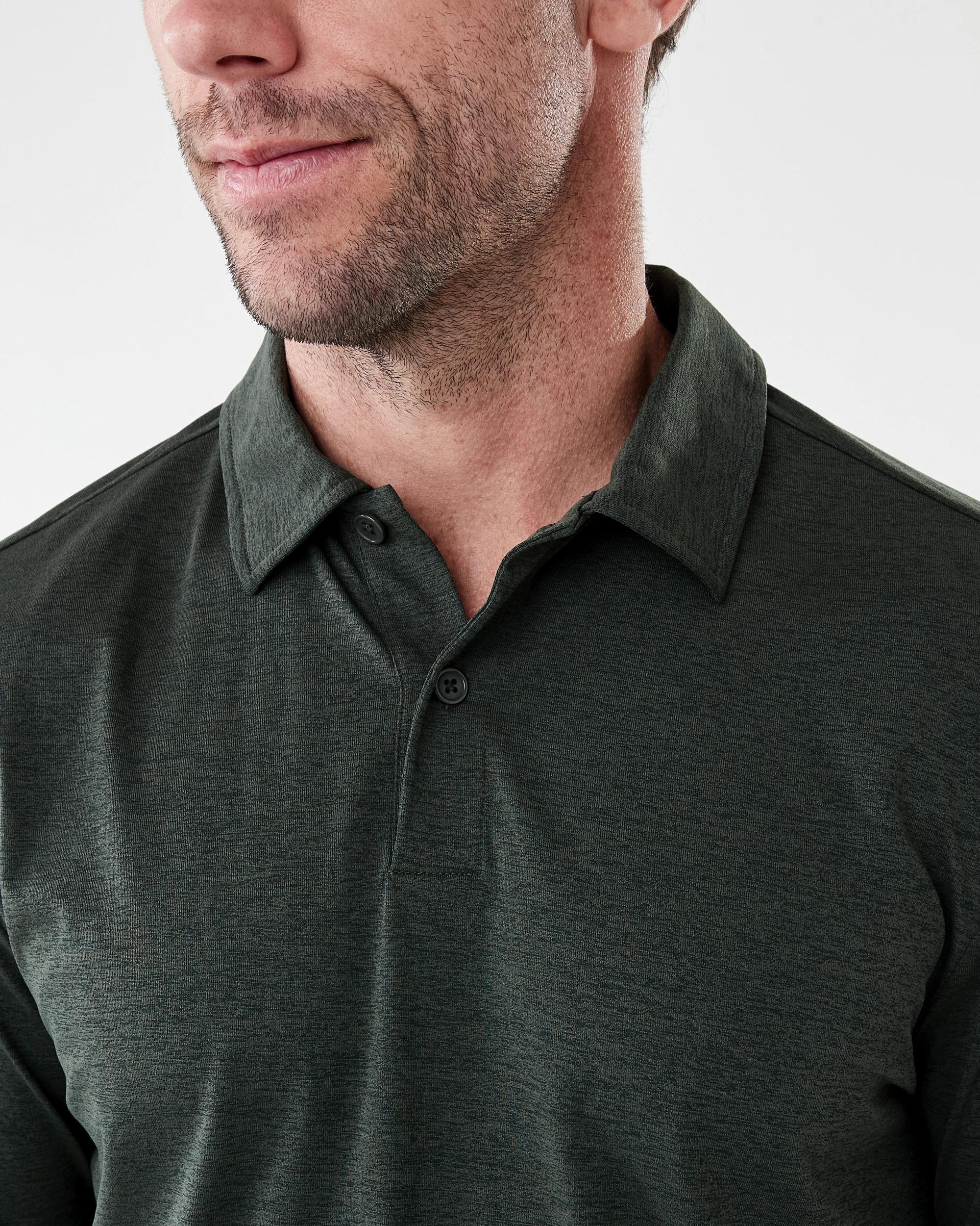 5 Active Mens Regular Training Polo Shirt Deepst Grn, 5 of 6