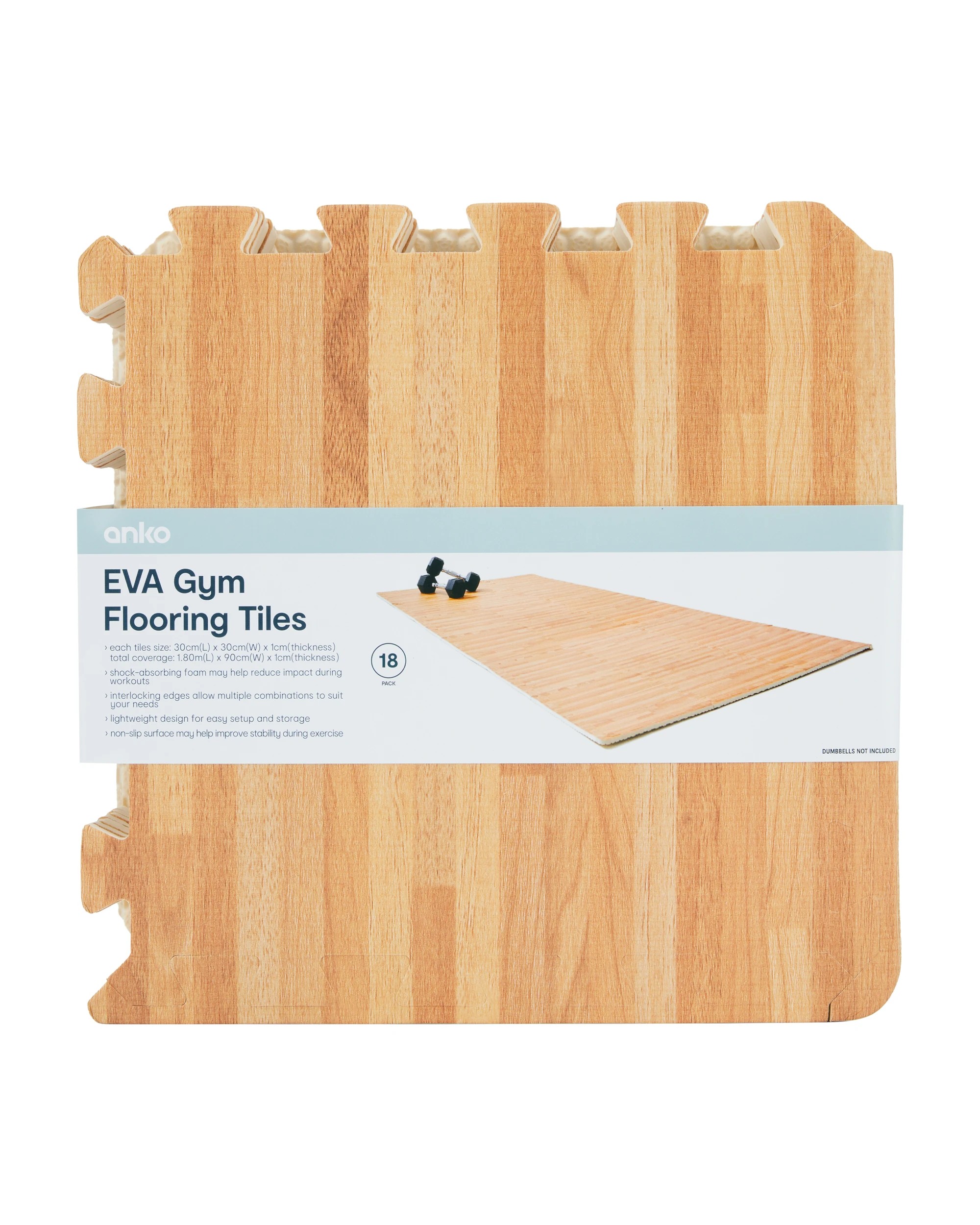 6 18 Pack EVA Gym Flooring Tiles, 6 of 6