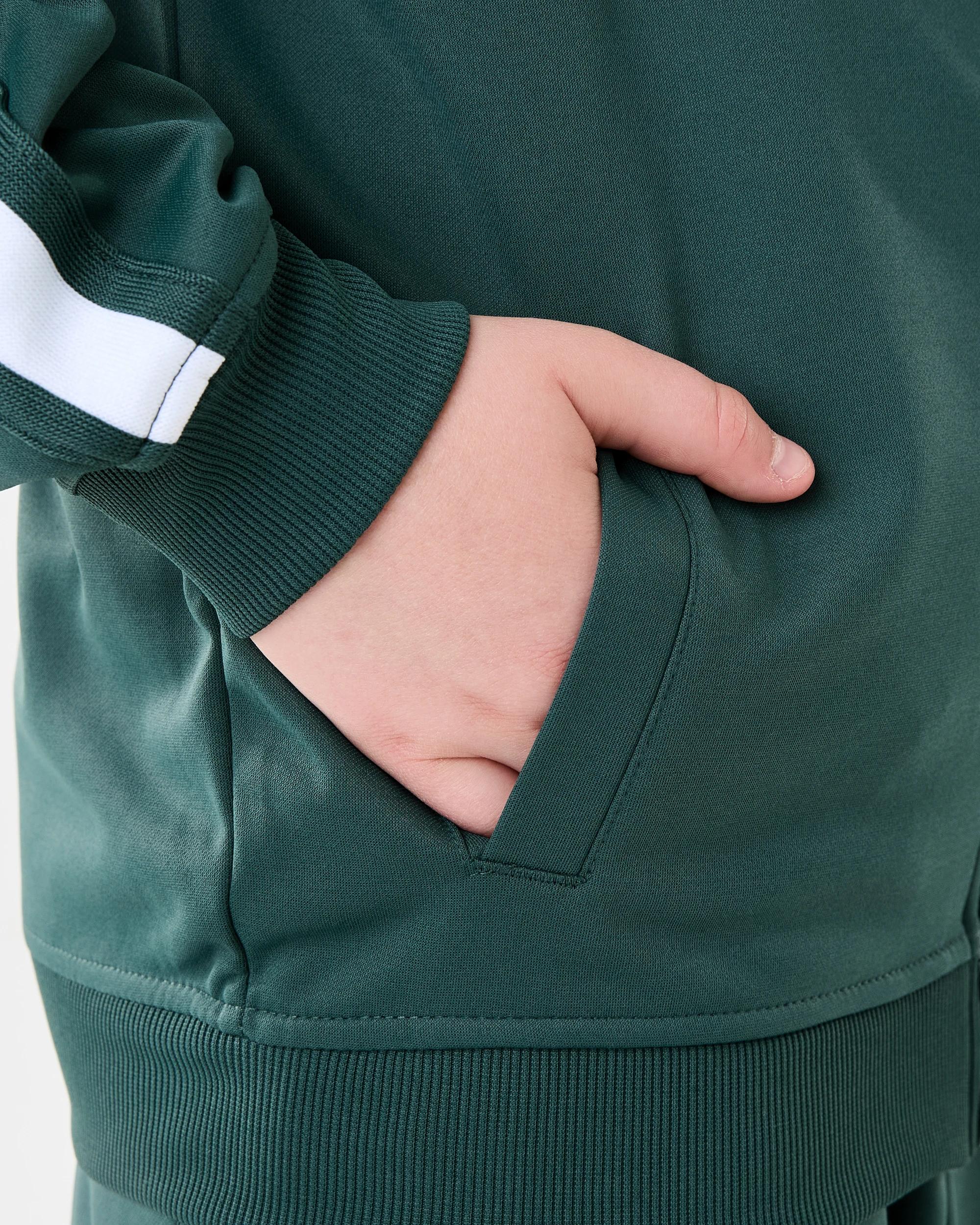 8 Tricot Zip Through Sweatshirt Grn Globe, 8 of 10