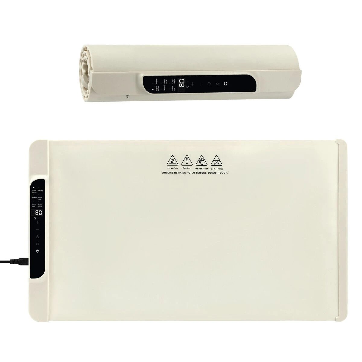 1 AUSWAY 6 in 1 Food Warming Mat Portable Electric Meal Fast Heating Tray, 1 of 1