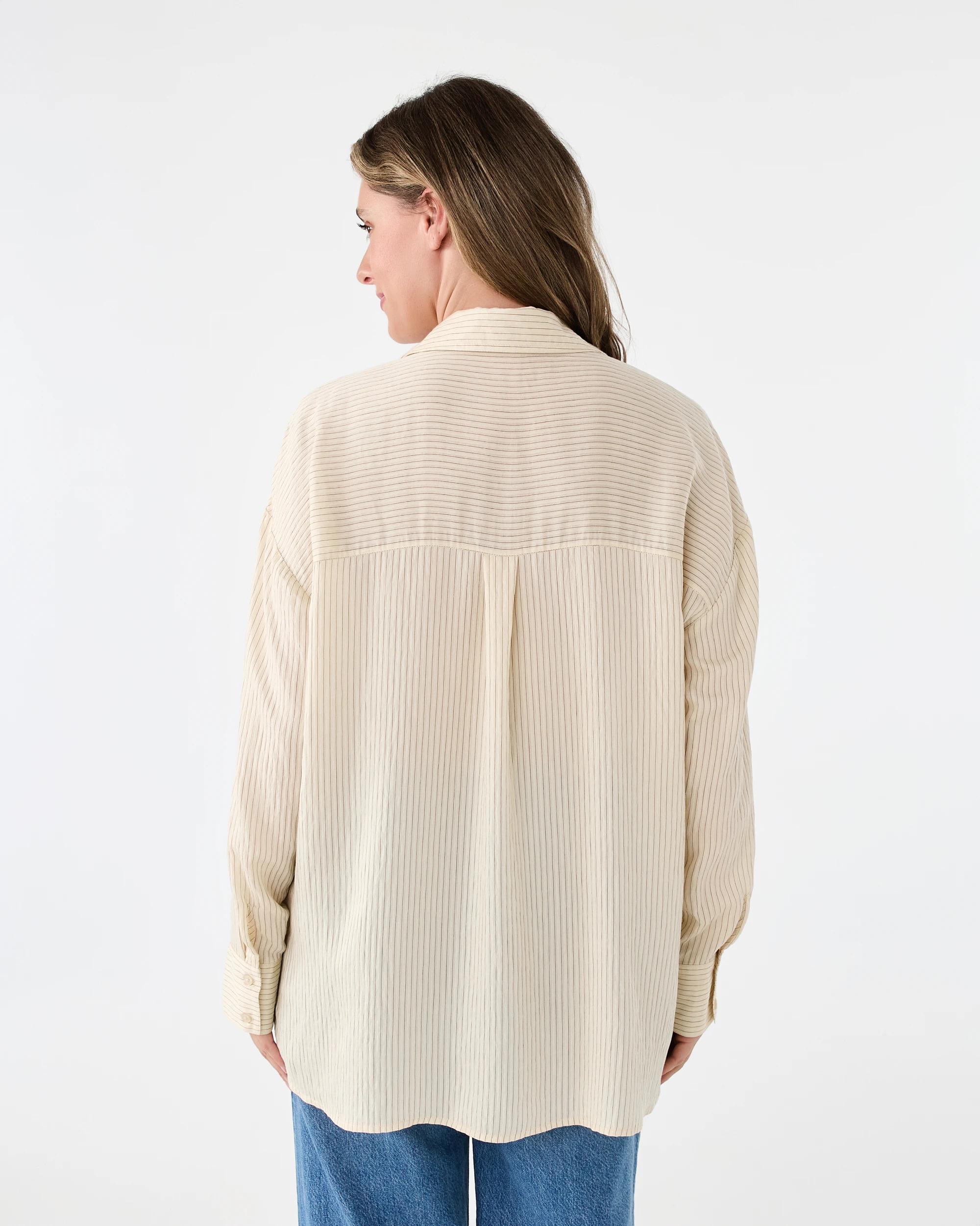 3 Long Sleeve Stripe Shirt Strp Crepe, 3 of 9