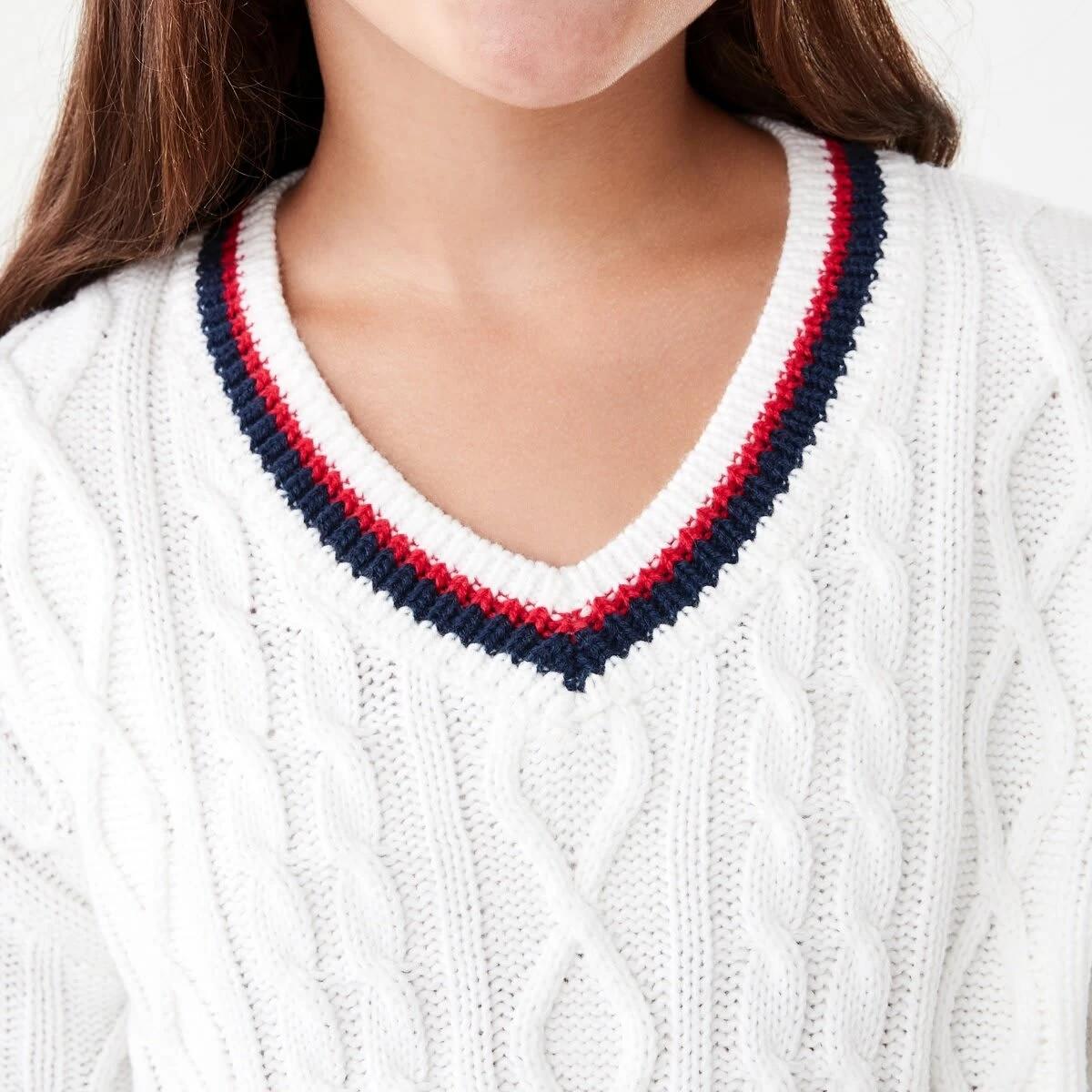 4 Cable Knit Jumper Snw White, 4 of 9