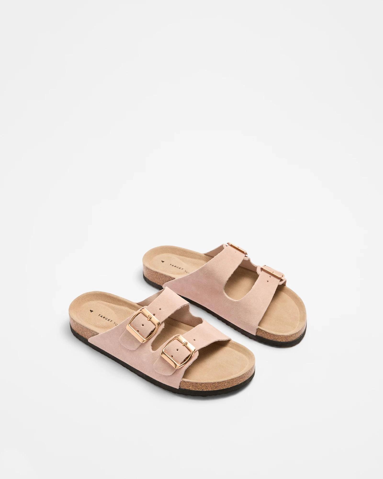 2 Target Youth Girls Youth leather Moulded Cork Sandal PINK, 2 of 2