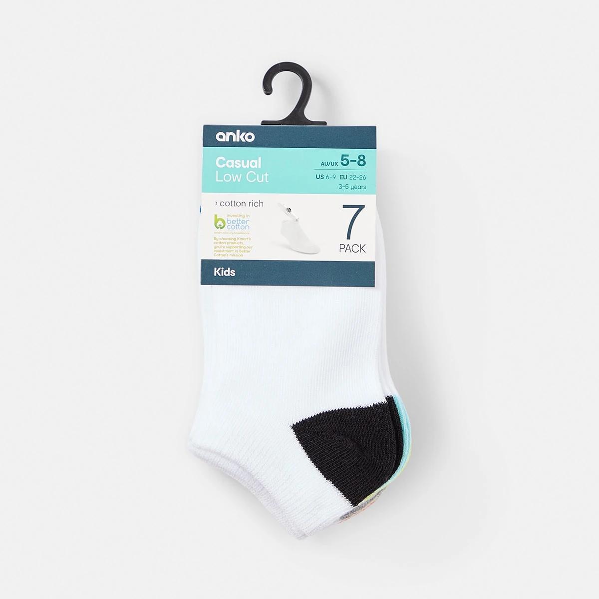 3 7 Pack Low Cut Socks MUTLICOLOUR, 3 of 3