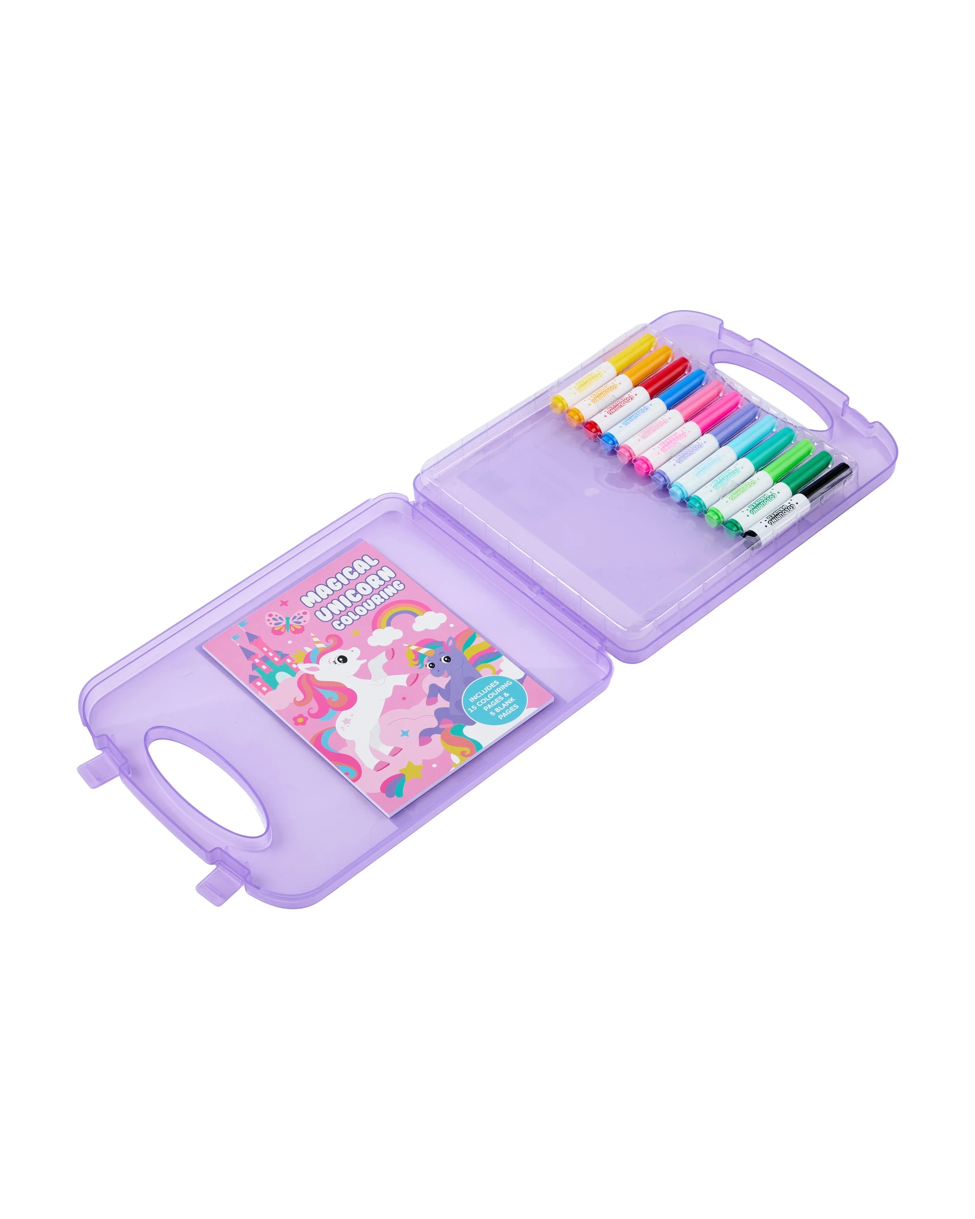 2 On The Go Unicorn Colouring Marker Case, 2 of 4