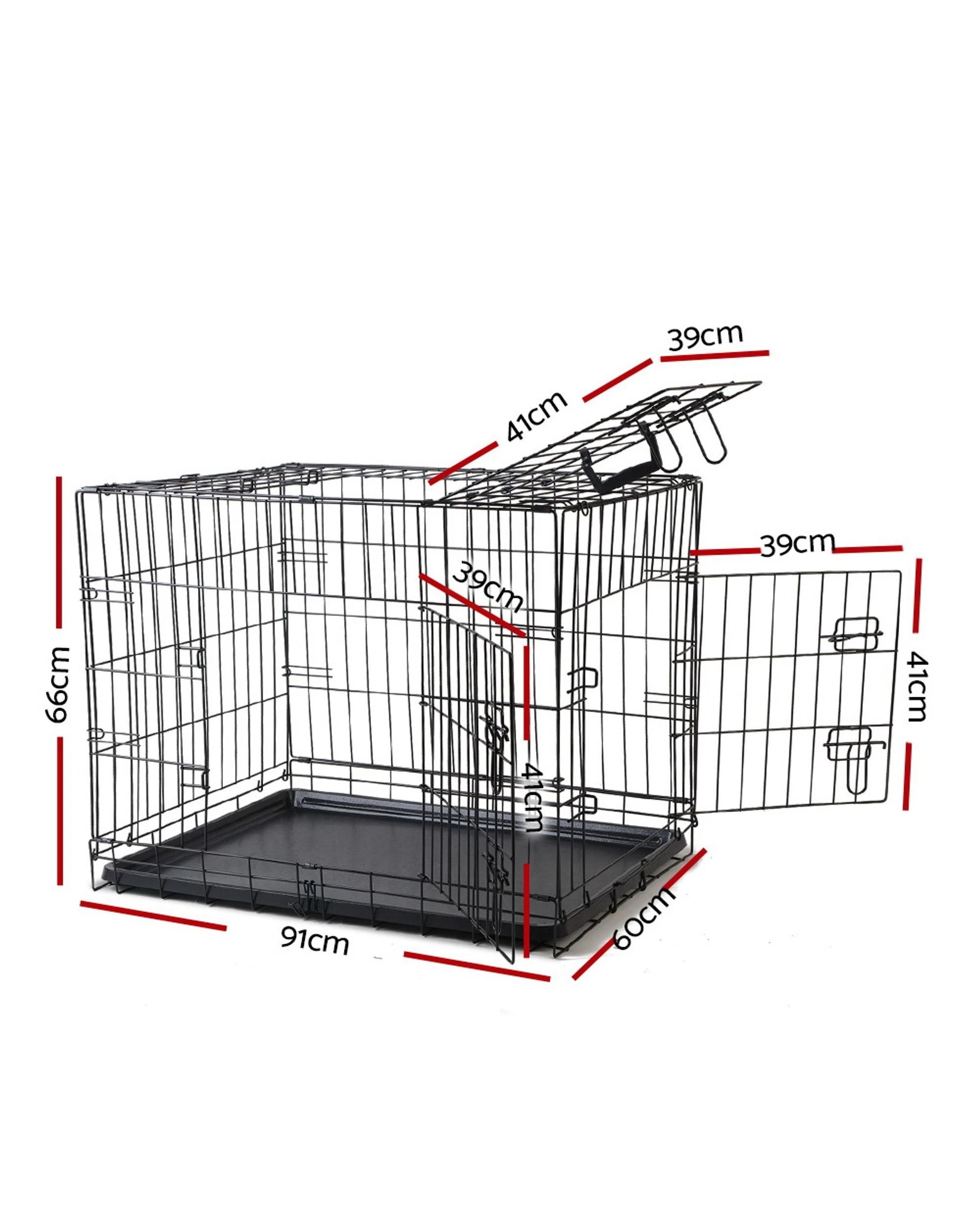 2 I.pet 36" Dog Cage Crate Kennel 3 Doors
 - Black, 2 of 3