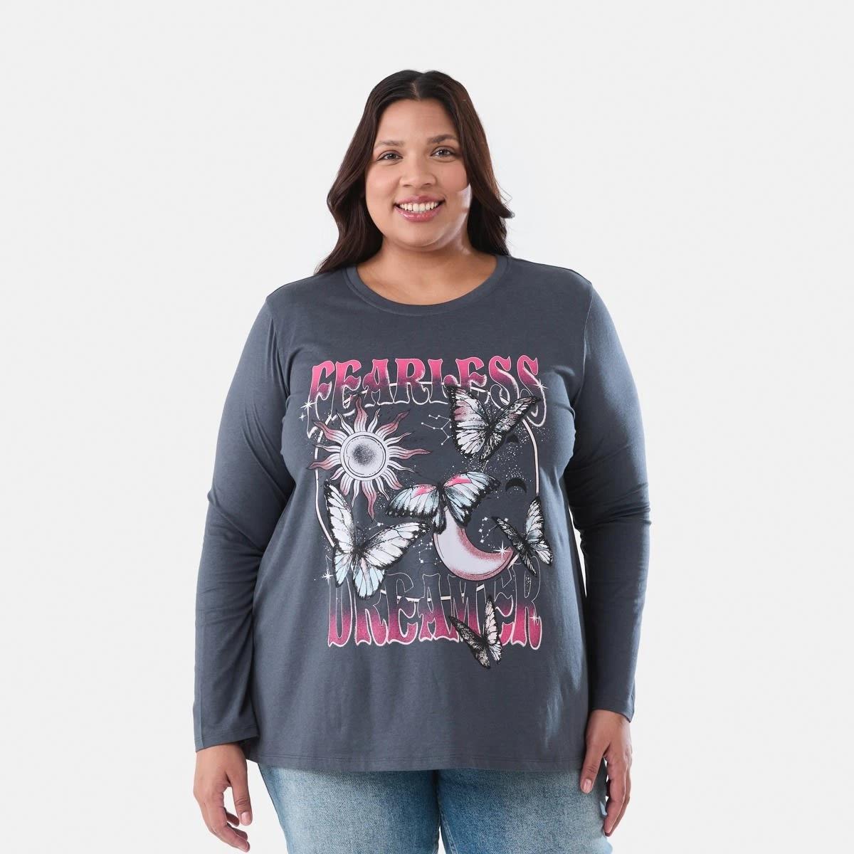 1 Curve Long Sleeve Printed T-shirt Dreamer, 1 of 6