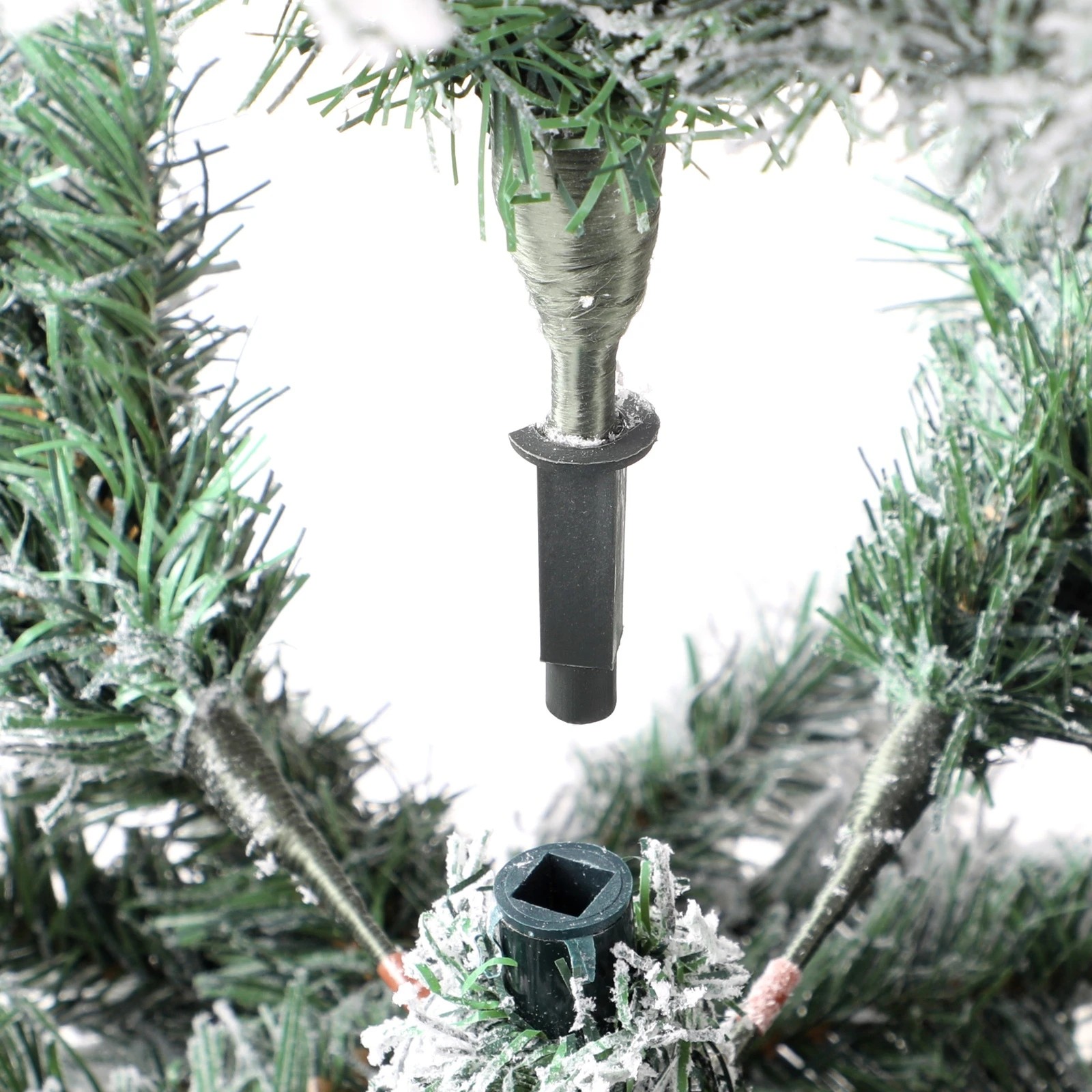 6 Tinseltown LED Christmas Tree 2.4M 8FT Xmas Trees Snow Flocked Decorations - White, 6 of 7