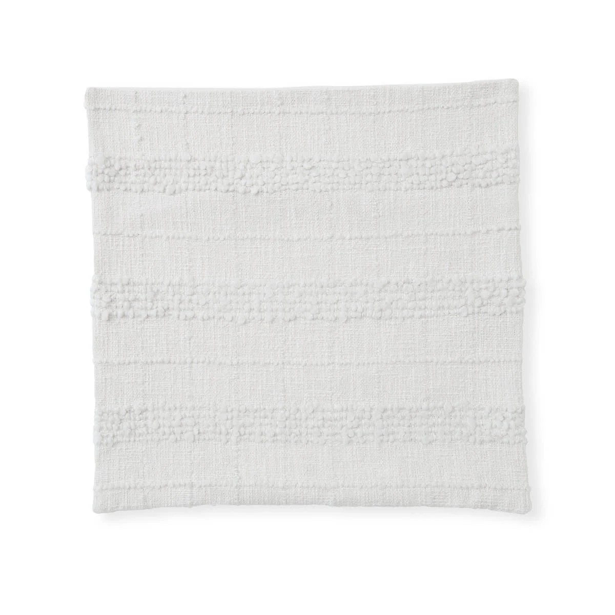 4 50cm Boucle Stripe Cushion Cover - White, 4 of 9