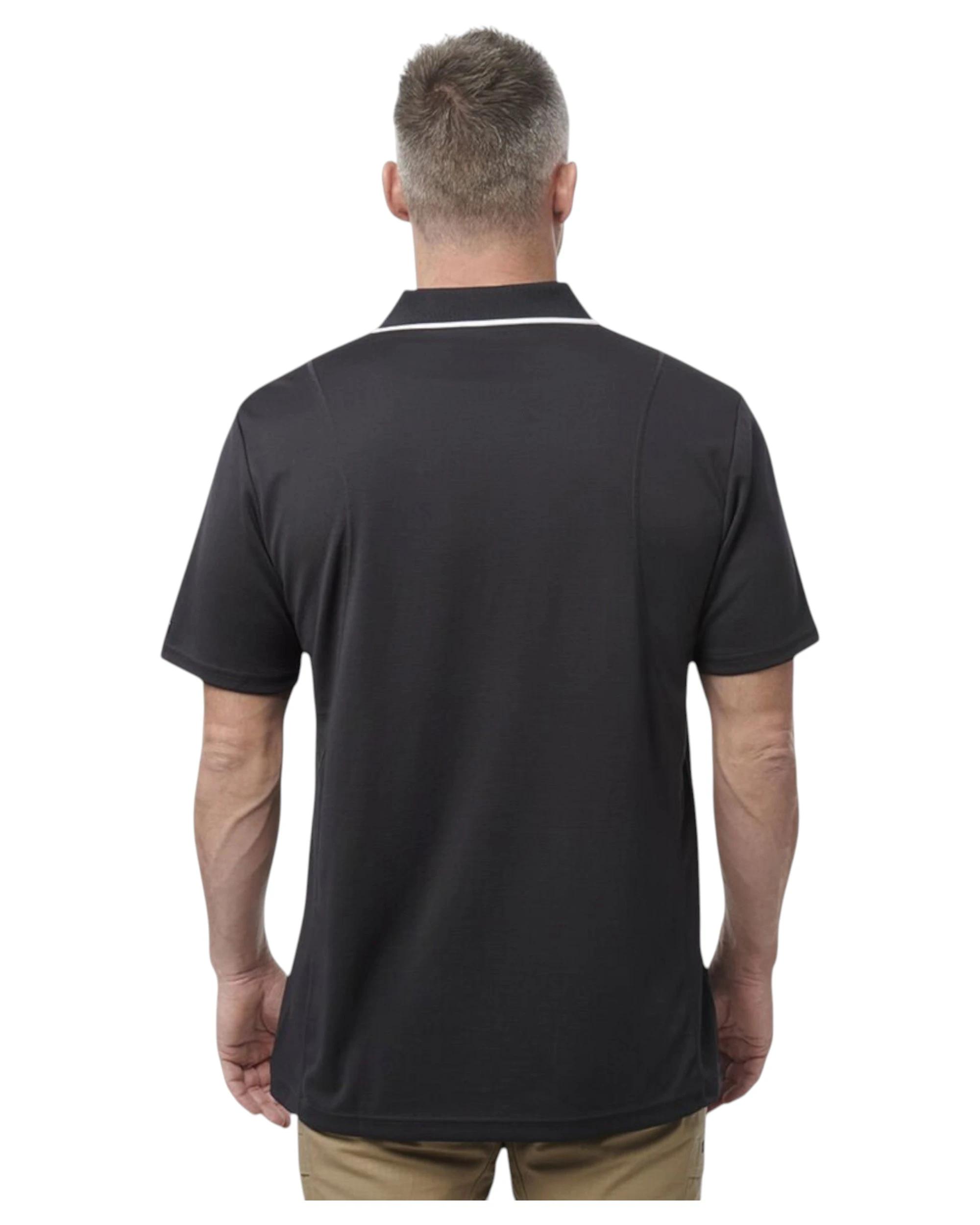 4 KingGee Mens Workcool Hyperfreeze Charcoal Short Sleeve Polo Shirt CHARCOAL, 4 of 5