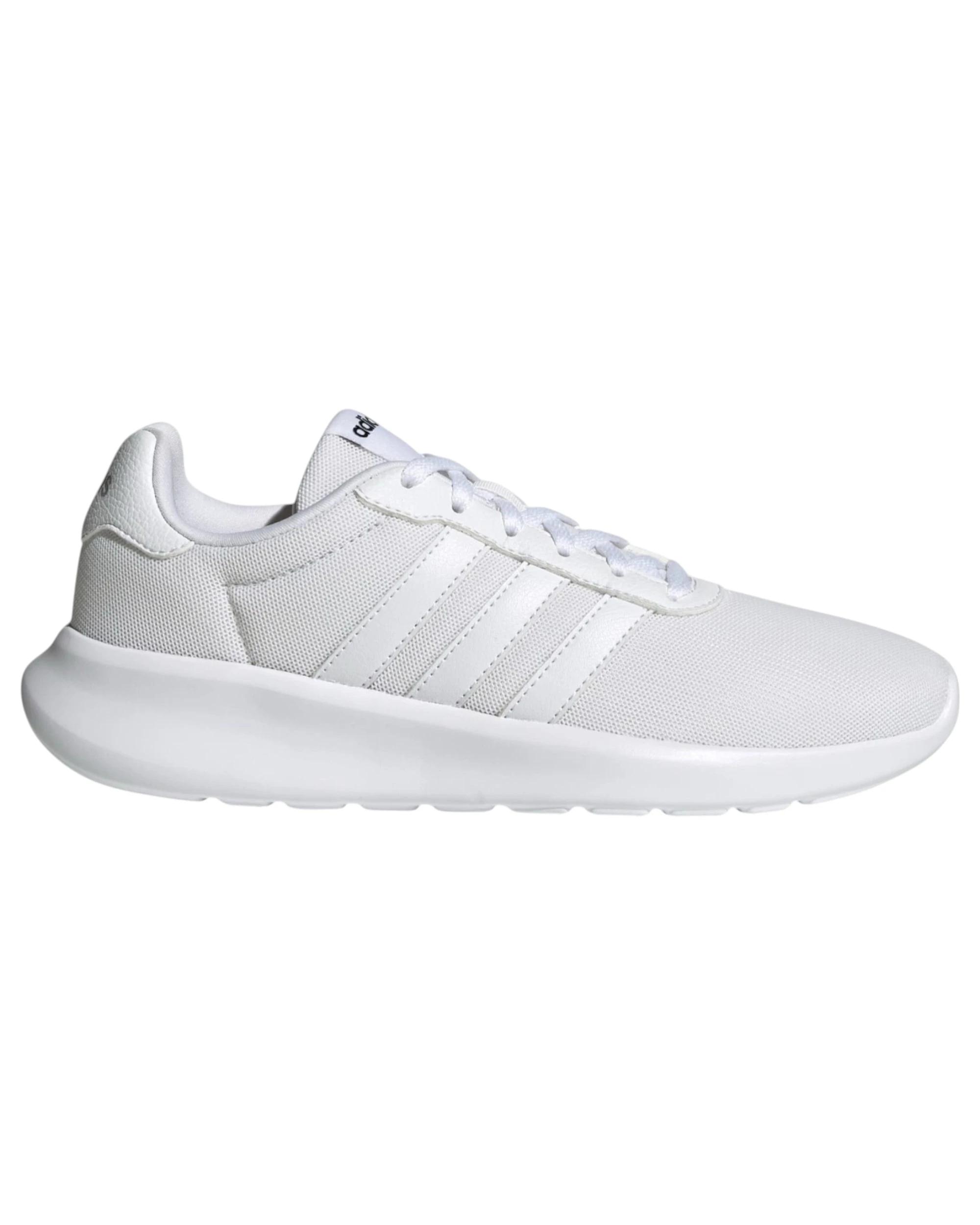 1 Adidas Womens Lite Racer 3.0 Triple White Athletic Running Shoes WHITE, 1 of 7