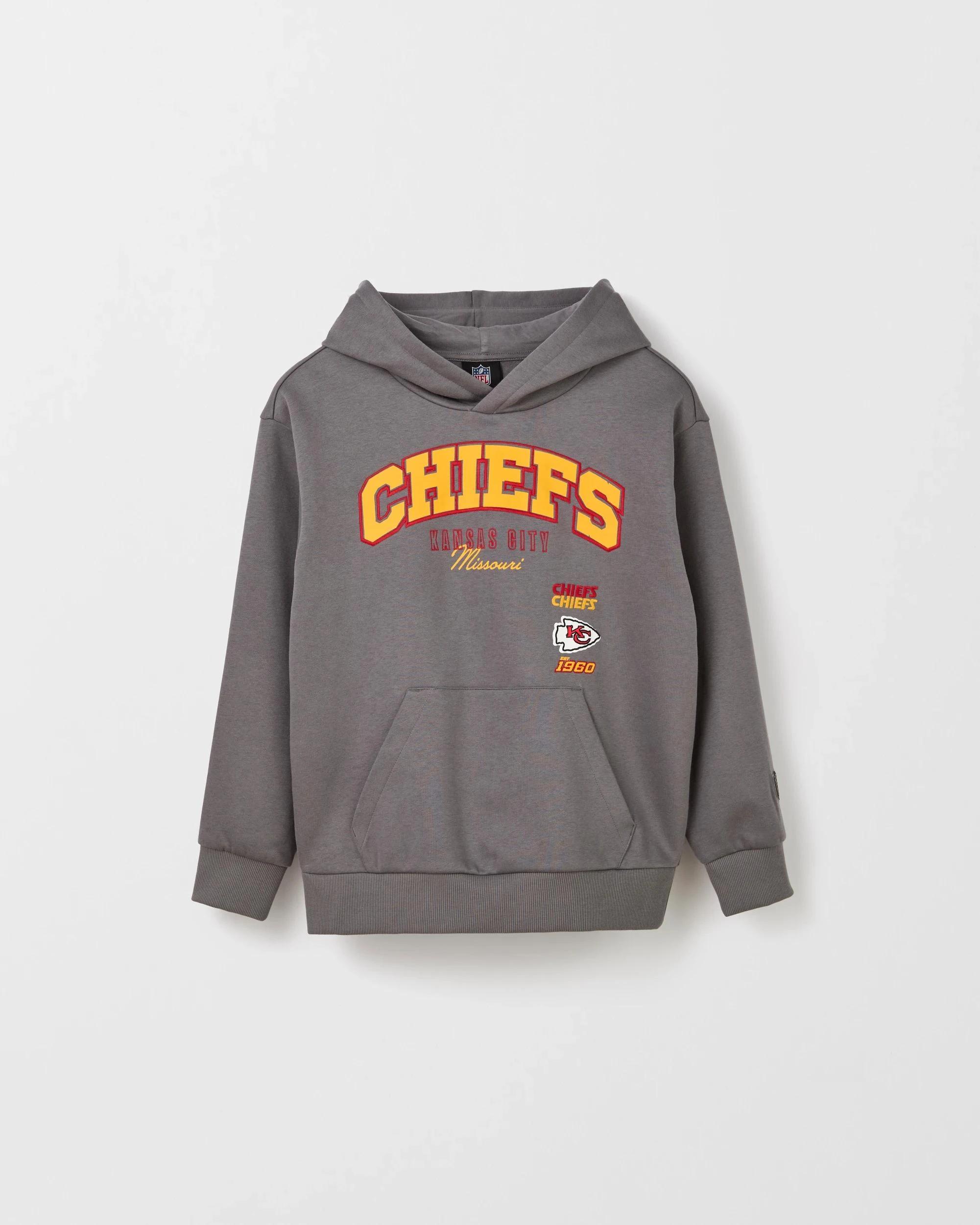 7 NFL Australian Cotton Blend Oversized Hooded Jumper CHIEFS, 7 of 7