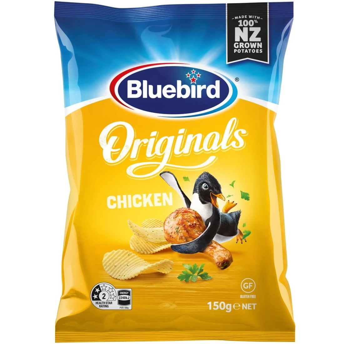 1 Bluebird Originals Potato Chips Chicken 150g, 1 of 1