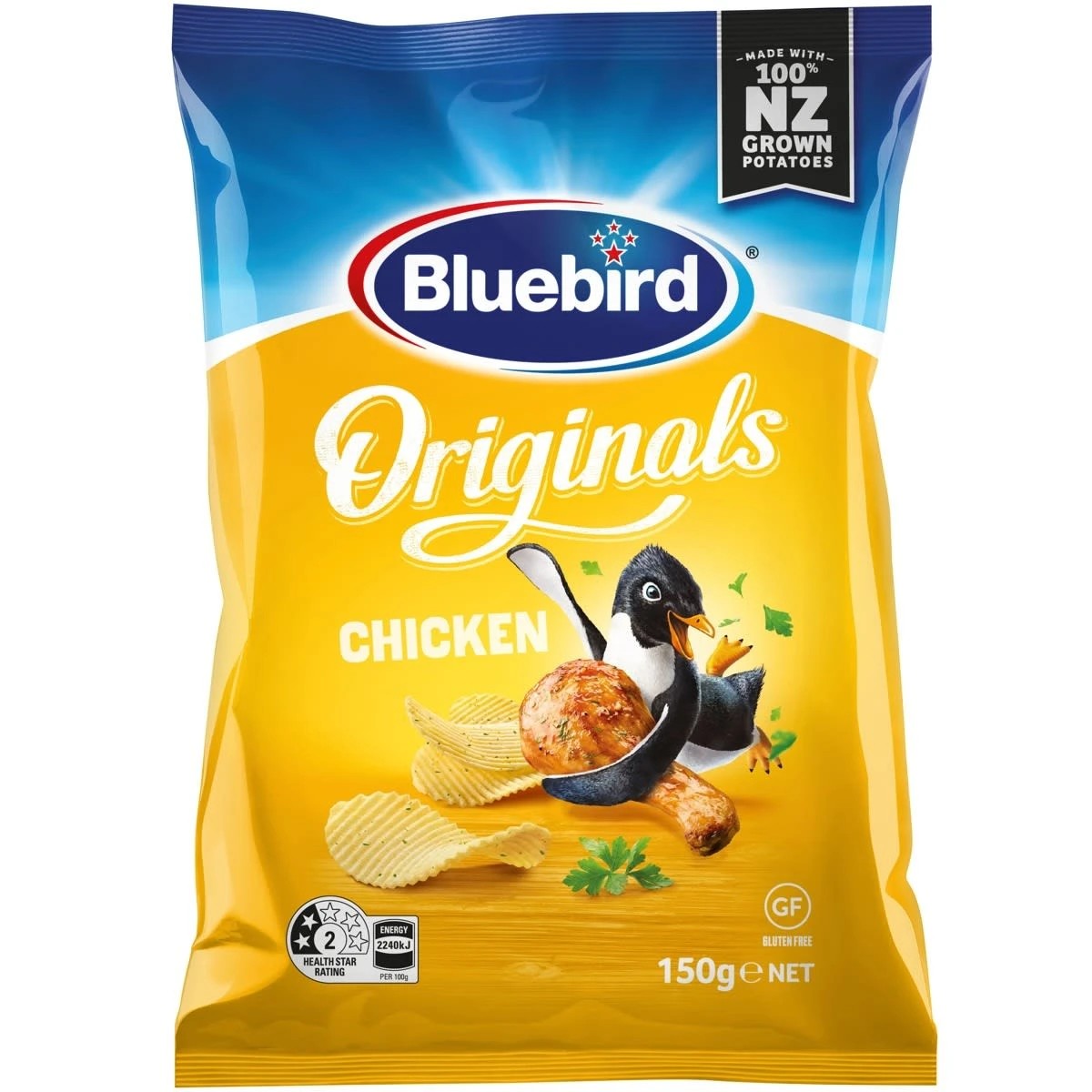 1 Bluebird Originals Potato Chips Chicken 150g, 1 of 1