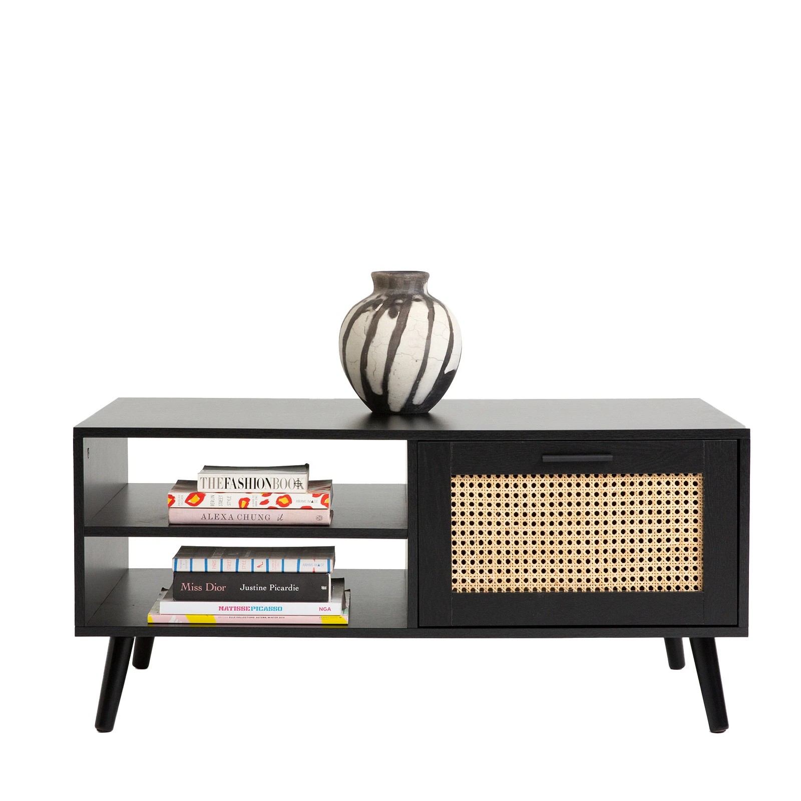 5 Casa Decor Tulum Rattan Coffee Table Storage Drawer Furniture Wooden Black - Black, 5 of 10