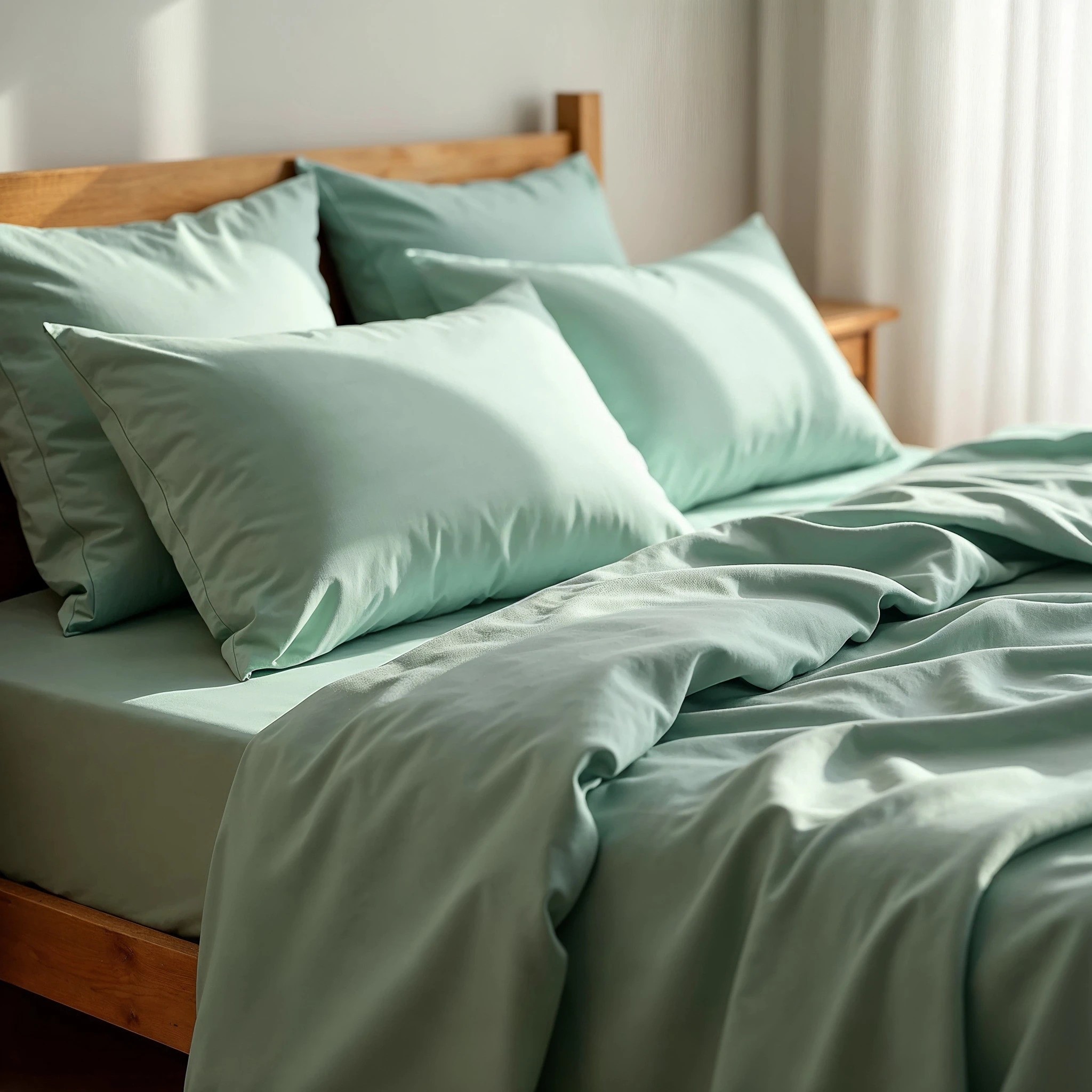 3 Royal Comfort 1200 Thread Count Sheet Set 4 Piece Ultra Soft Touch Bedding - Queen Bed - Green, 3 of 4