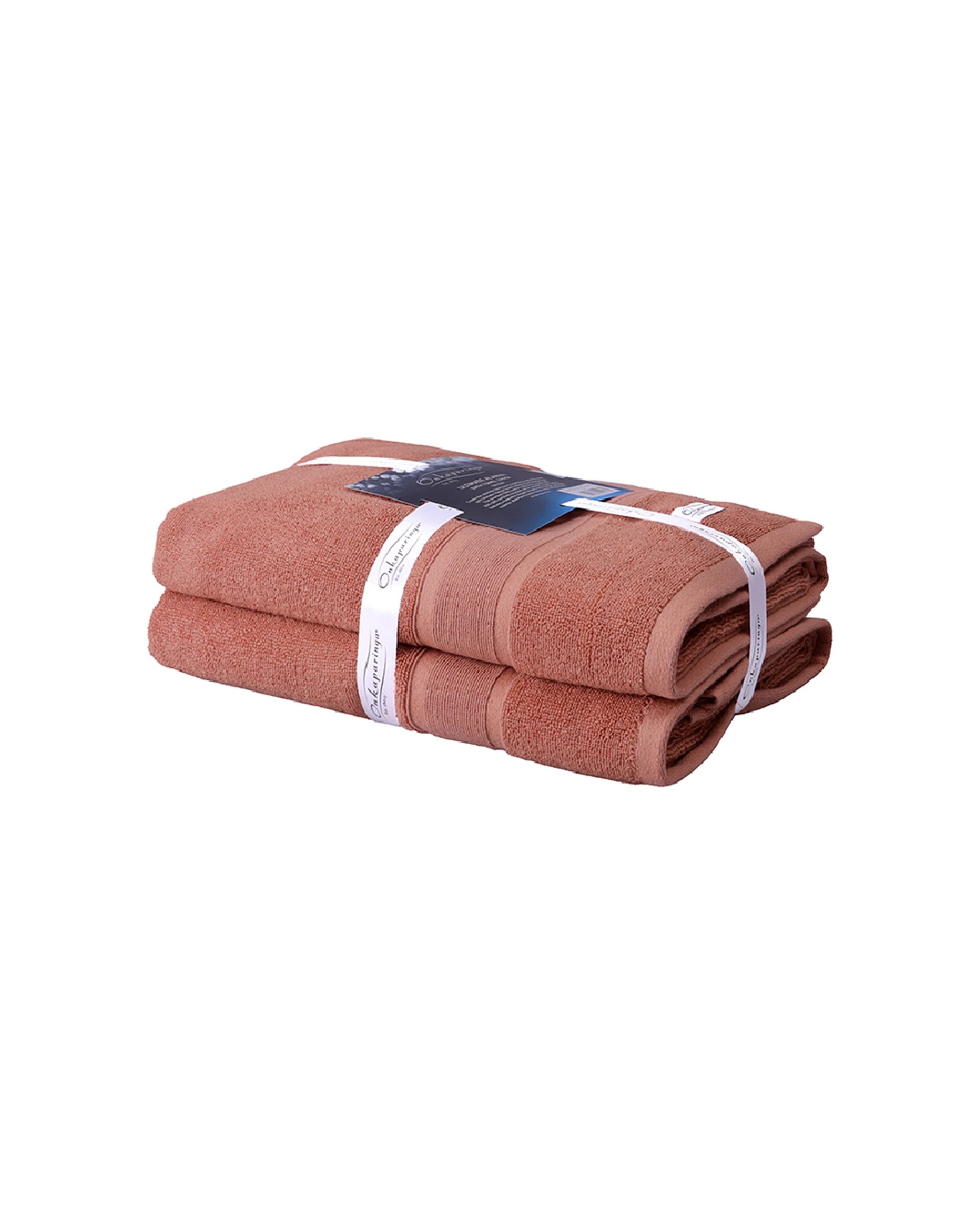 2 Onkaparinga Ultimate Alanya Bath Towel 550Gsm Clay 2PK - Brown, 2 of 3