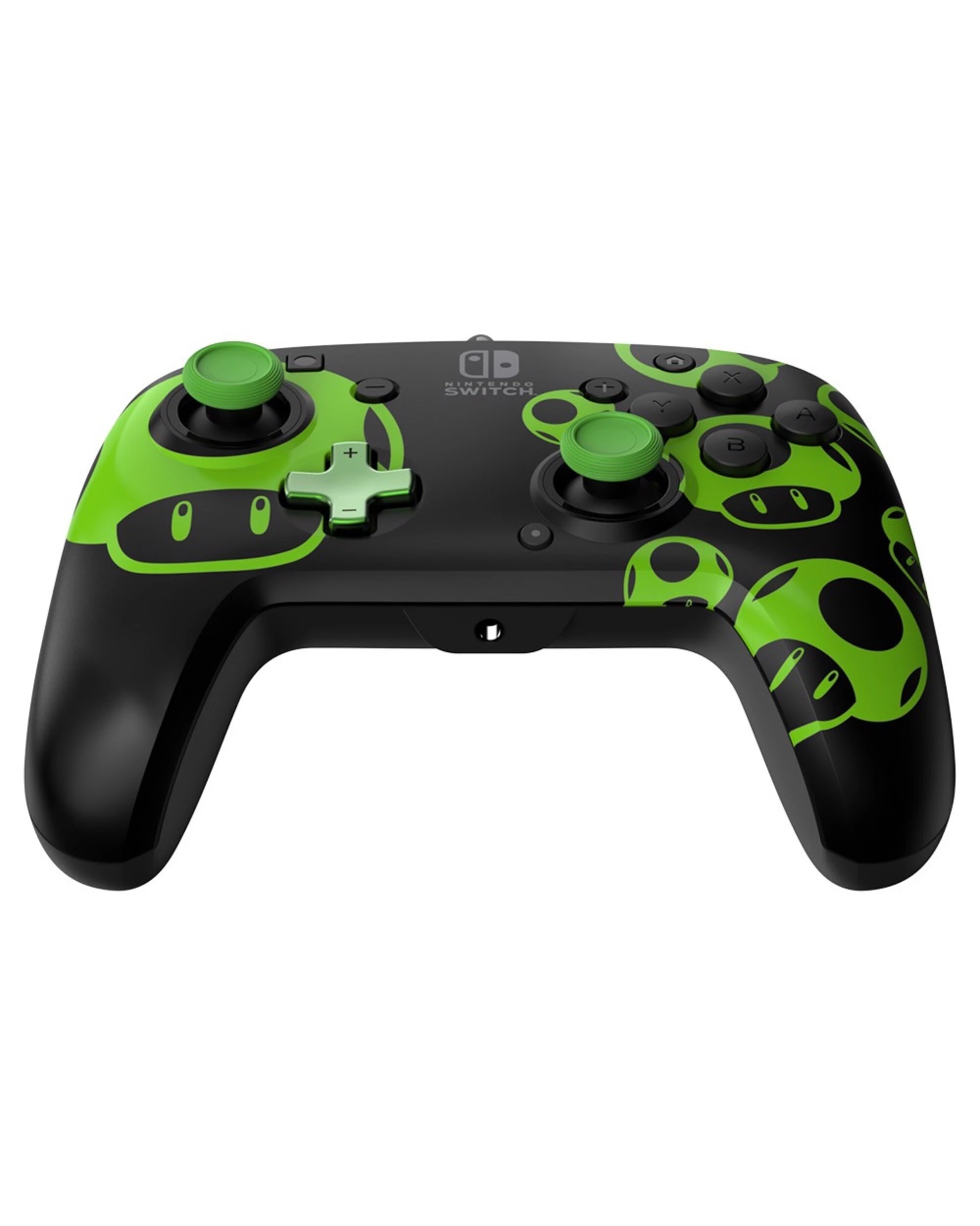 3 Rematch Wired Controller for Switch 1-UP Glow - Black,Green, 3 of 6