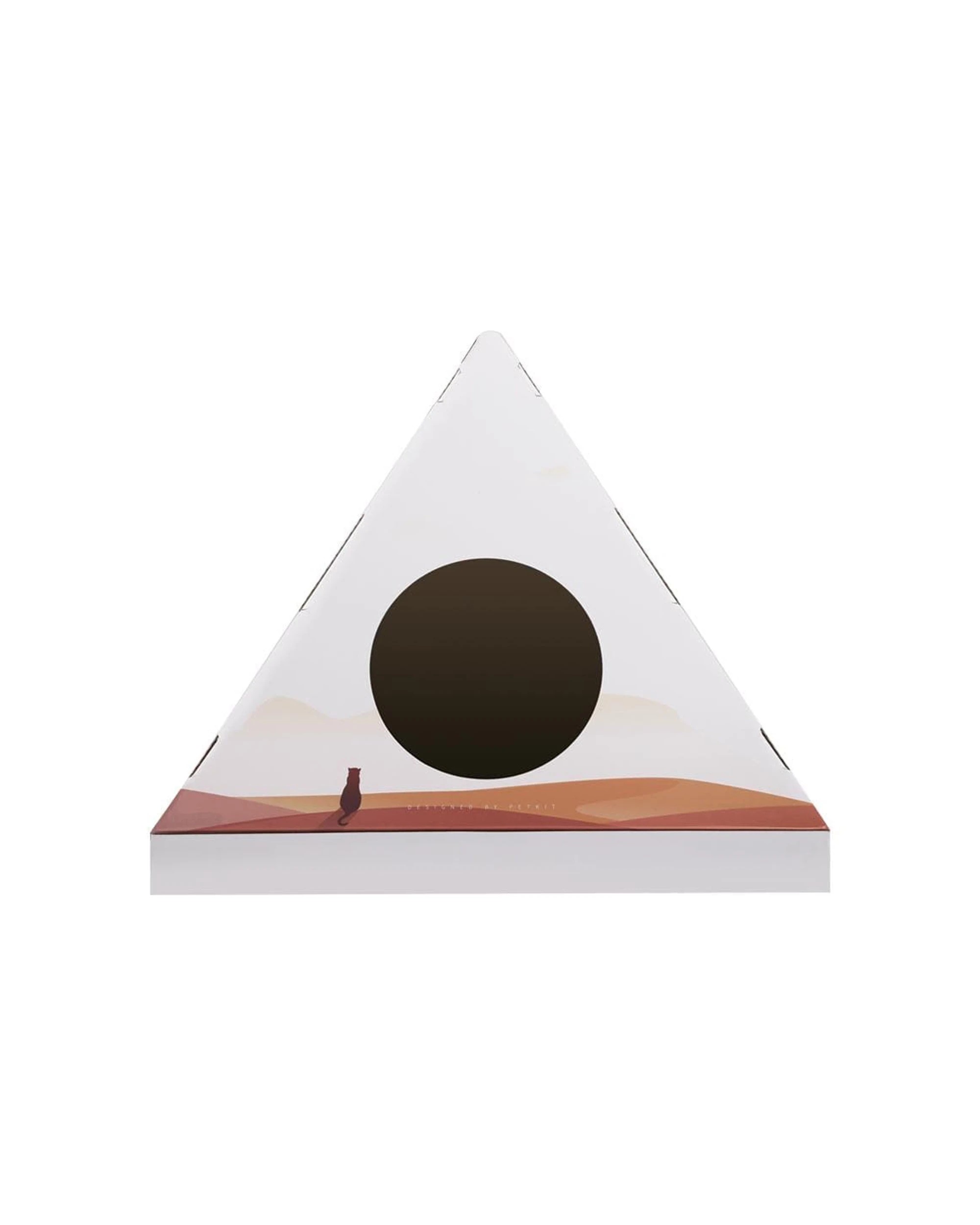 1 Petkit Cardboard Cat Scratcher Pyramid House Corrugated Recyclable Eco Friendly - Black, 1 of 3