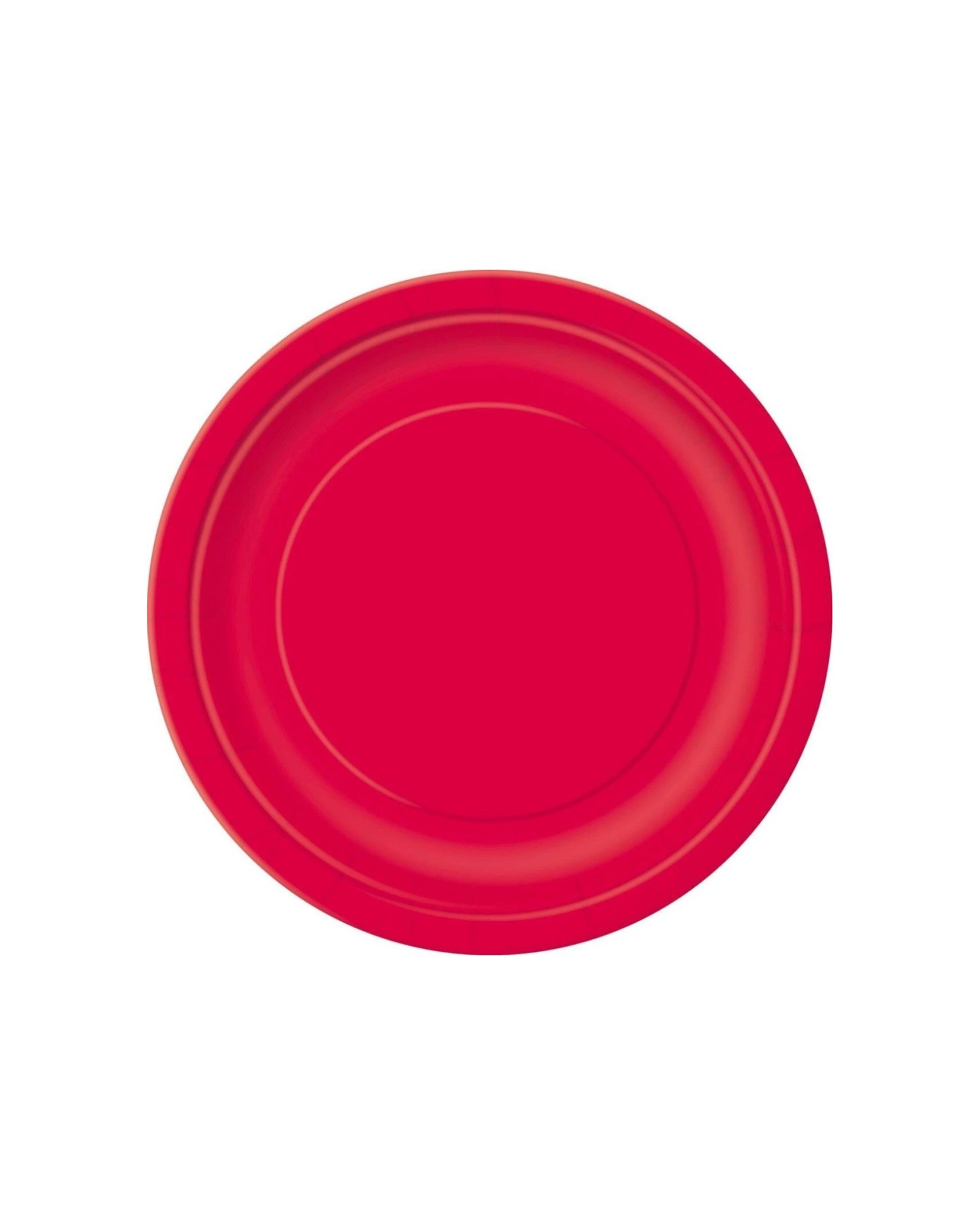 2 Unique Red Small Round Paper Plates Pack of 8 - Red, 2 of 2