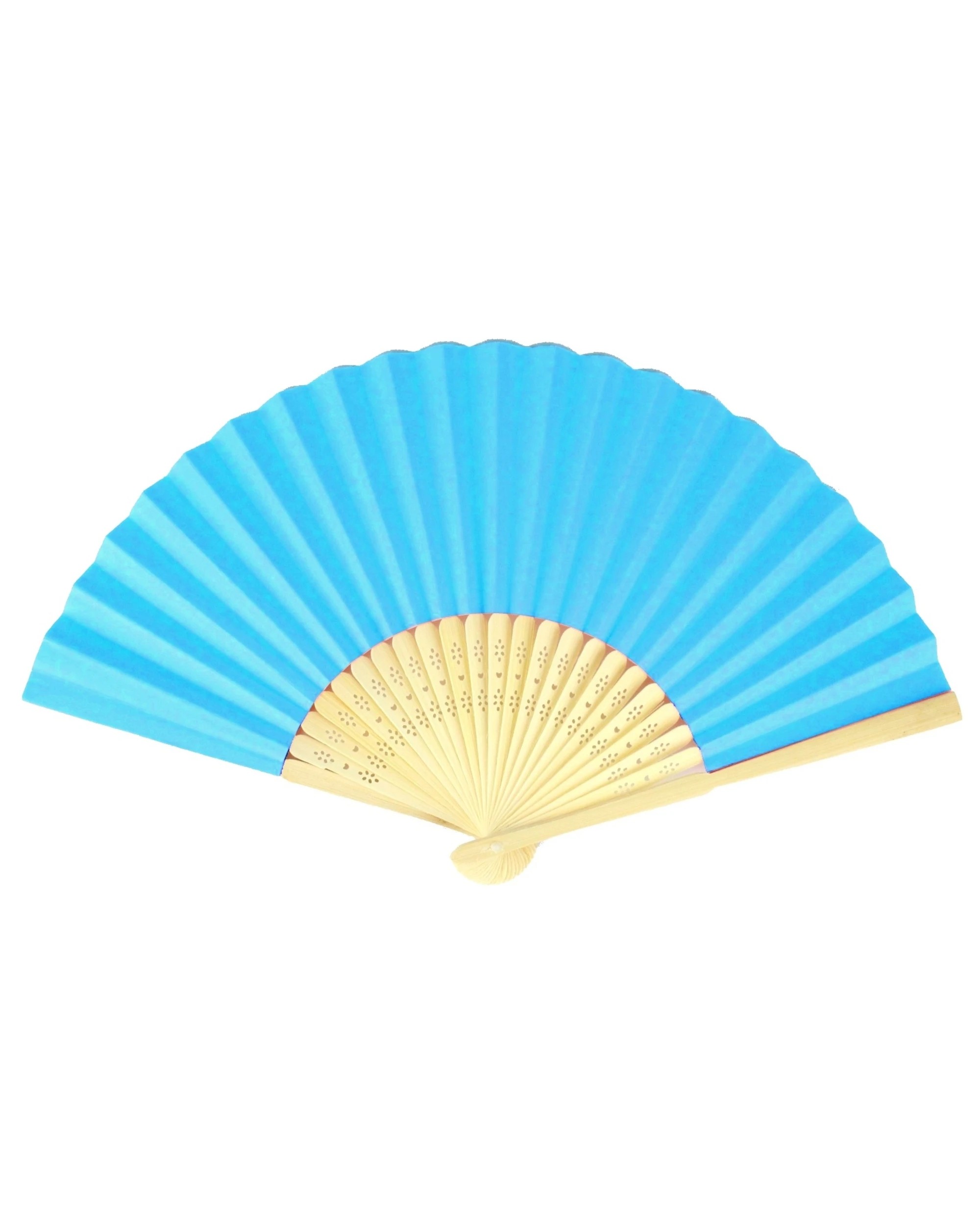 1 JD Party Paper Fan - Blue, 1 of 1