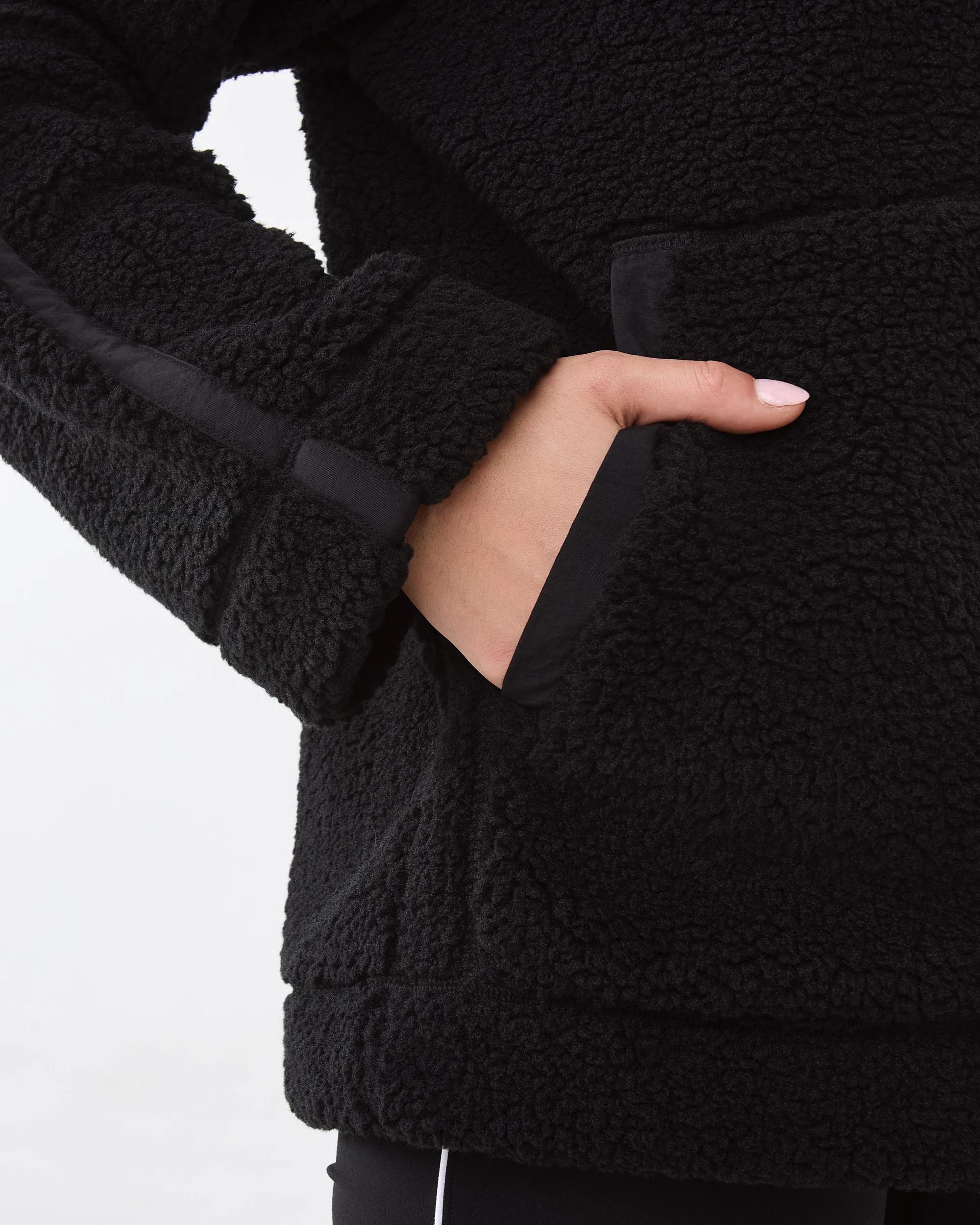 8 Active Womens Outdoor Sherpa Jacket Black, 8 of 10