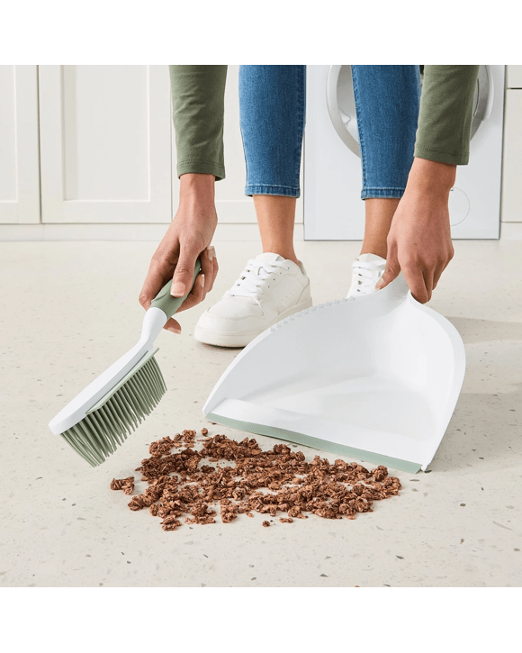 Rubber Brush and Dustpan