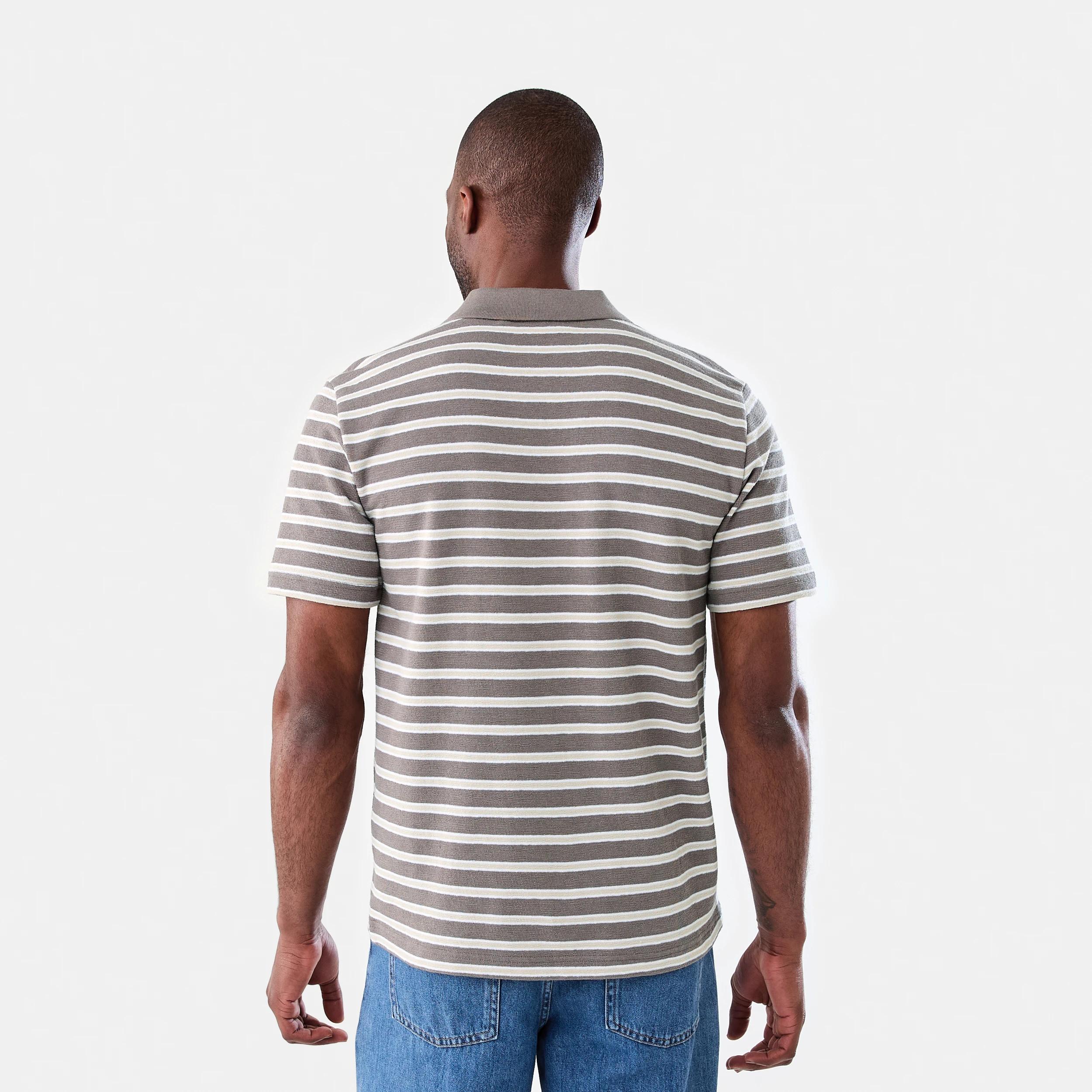 3 Textured Stripe Polo Shirt DRIFT WOOD STRIPE, 3 of 6