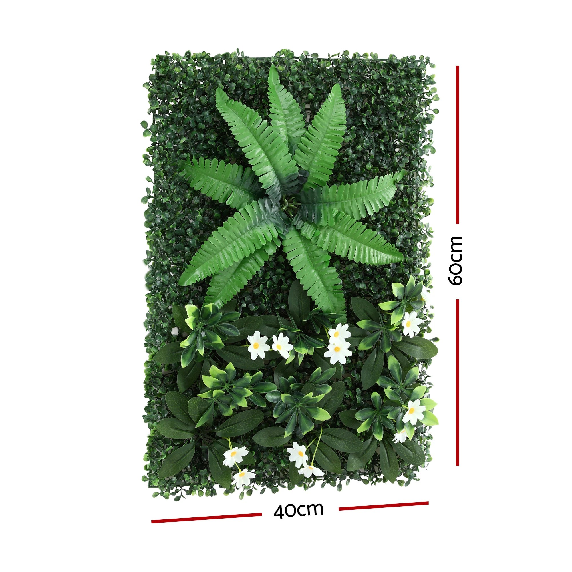 2 Gardeon 4PCS Artificial Plant Wall Panels 40X60CM Boxwood Panel Leaf Backdrop Backyard - Green, 2 of 2