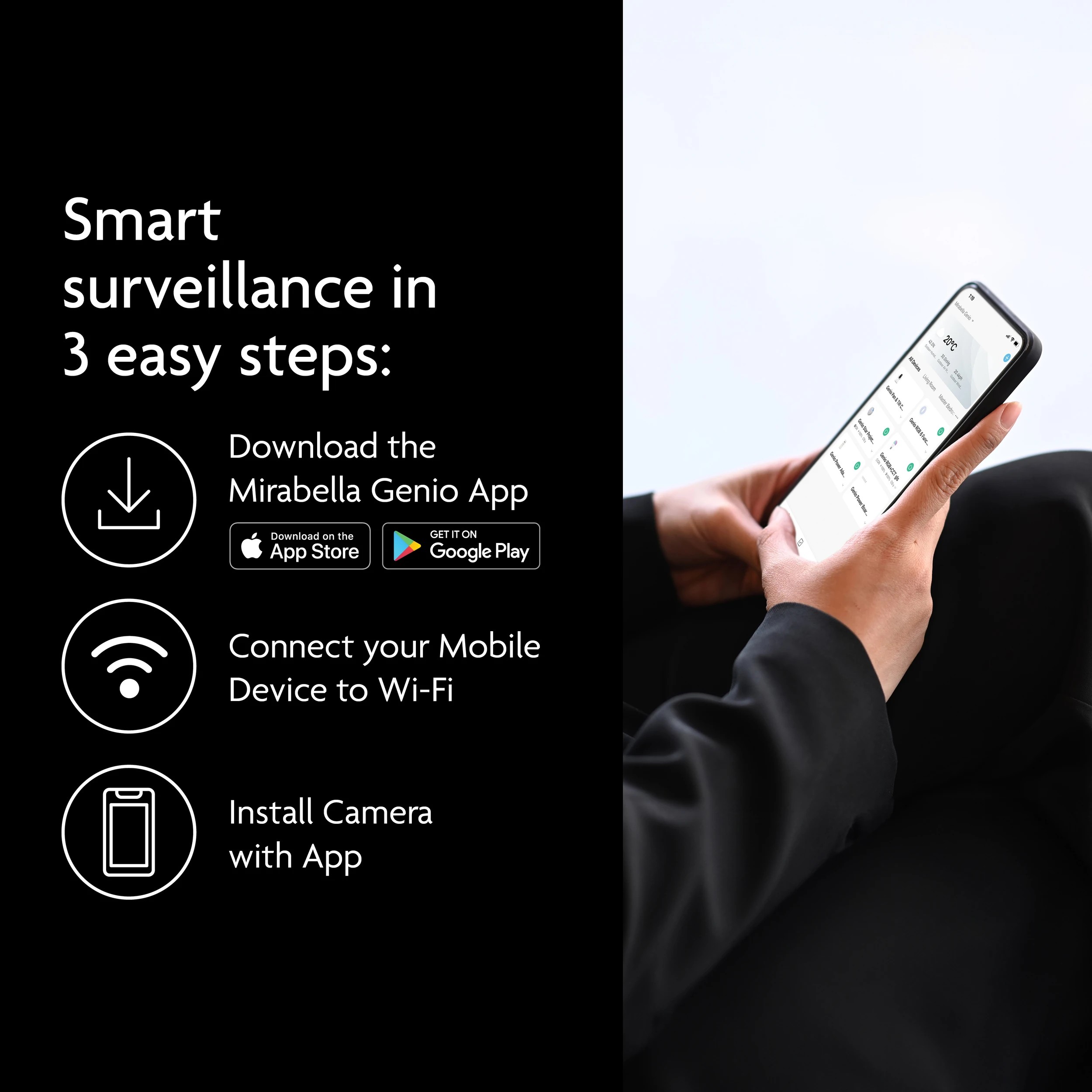 5 Mirabella Genio Smart Pan & Tilt Indoor Security Camera, 5 of 10