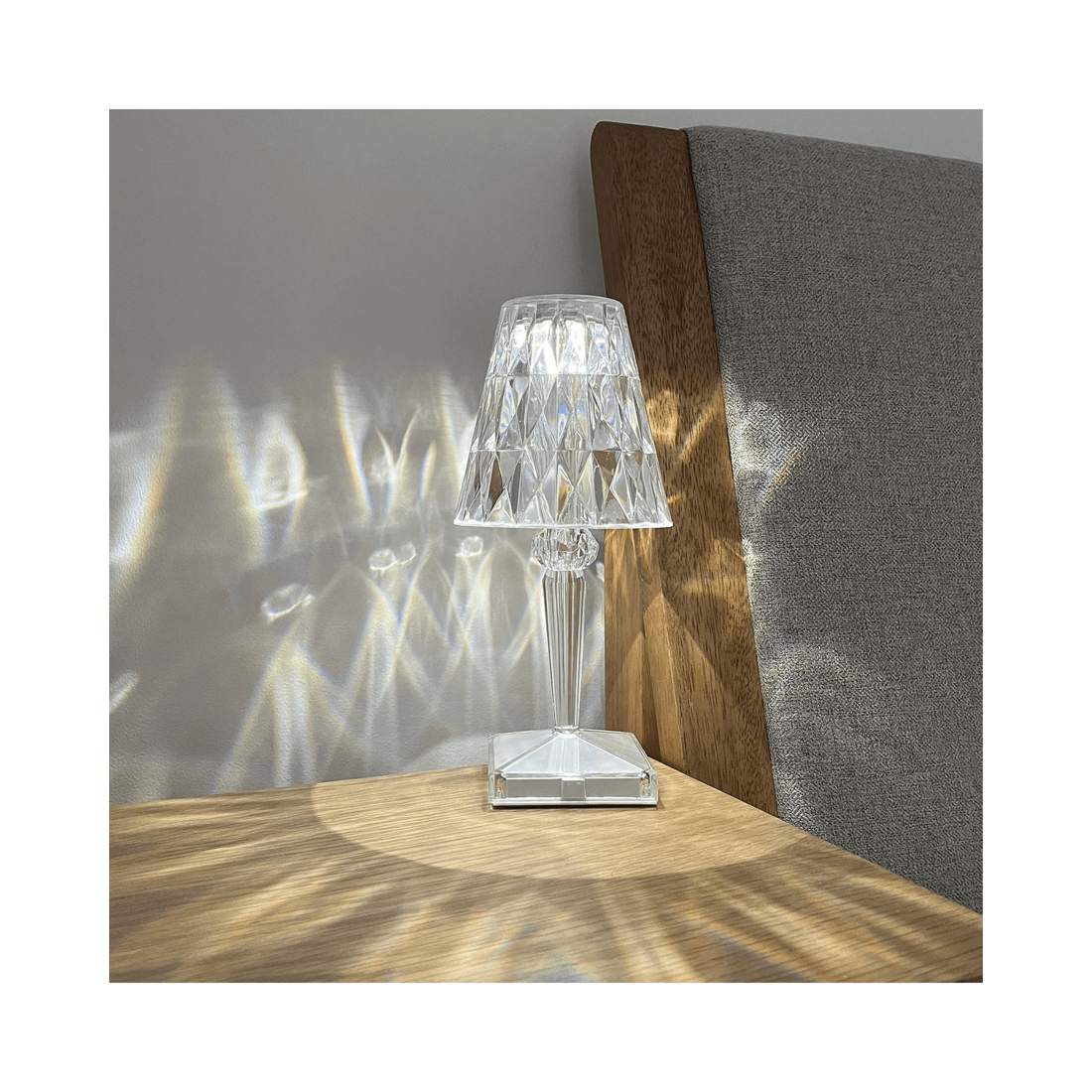3 Lexi Lighting Eugenia Touch Rechargeable Acrylic Table Lamp, 3W, 1200mA Battery, 3000/4000/6000K
 - clear, 3 of 7