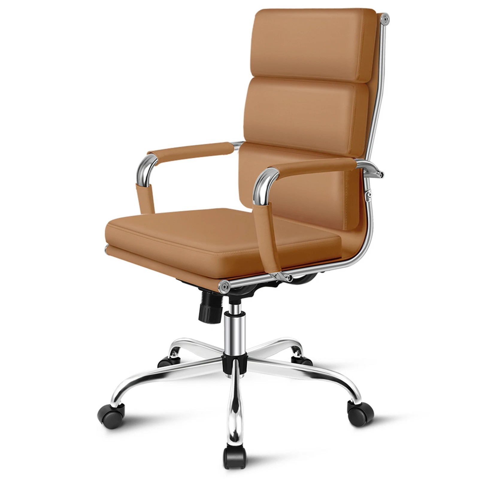 1 Alfordson Office Chair Ergonomic Paddings Computer Work Executive Seat High Back - Brown, 1 of 10