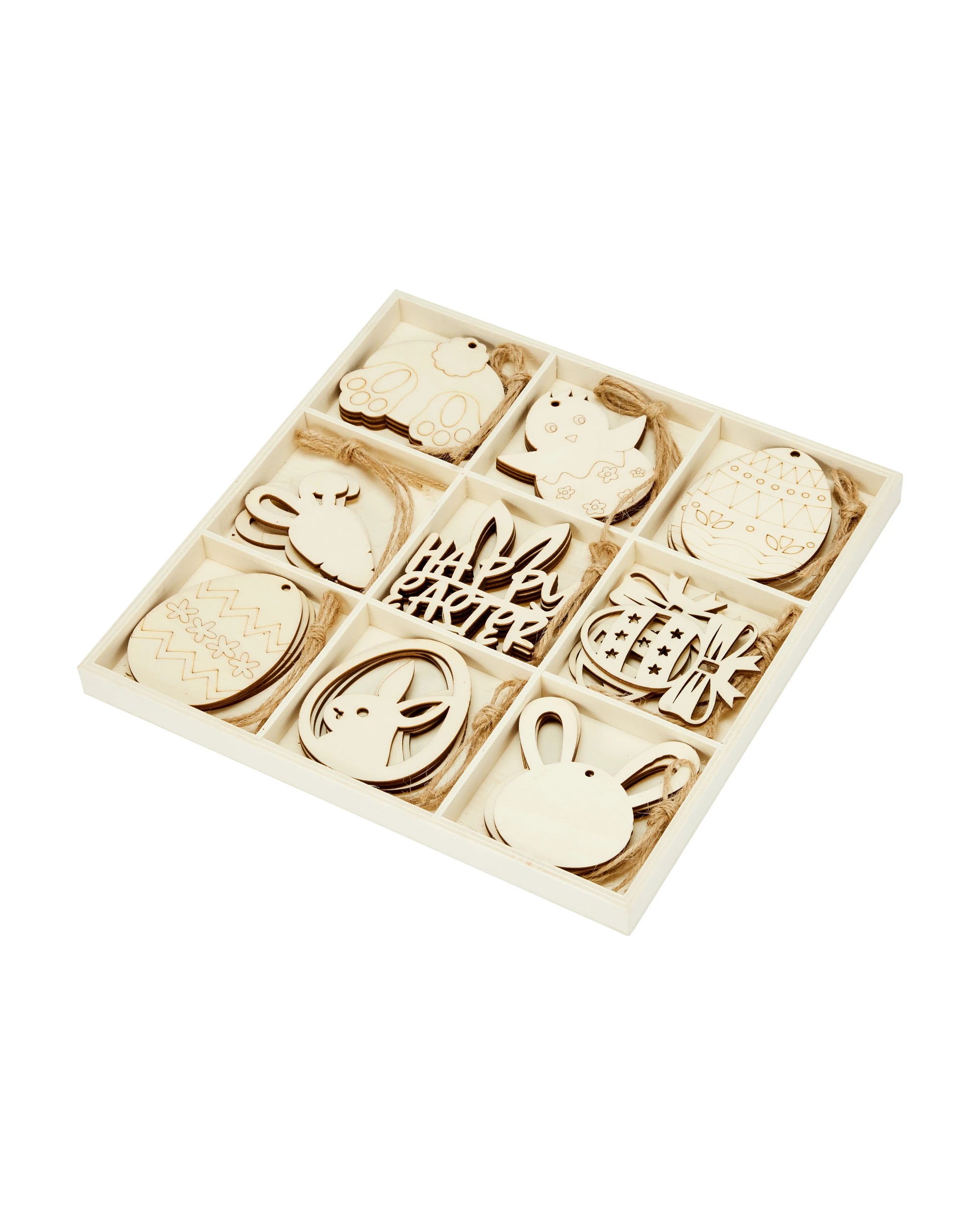 2 Wood Blank Easter Tag Set, 2 of 4