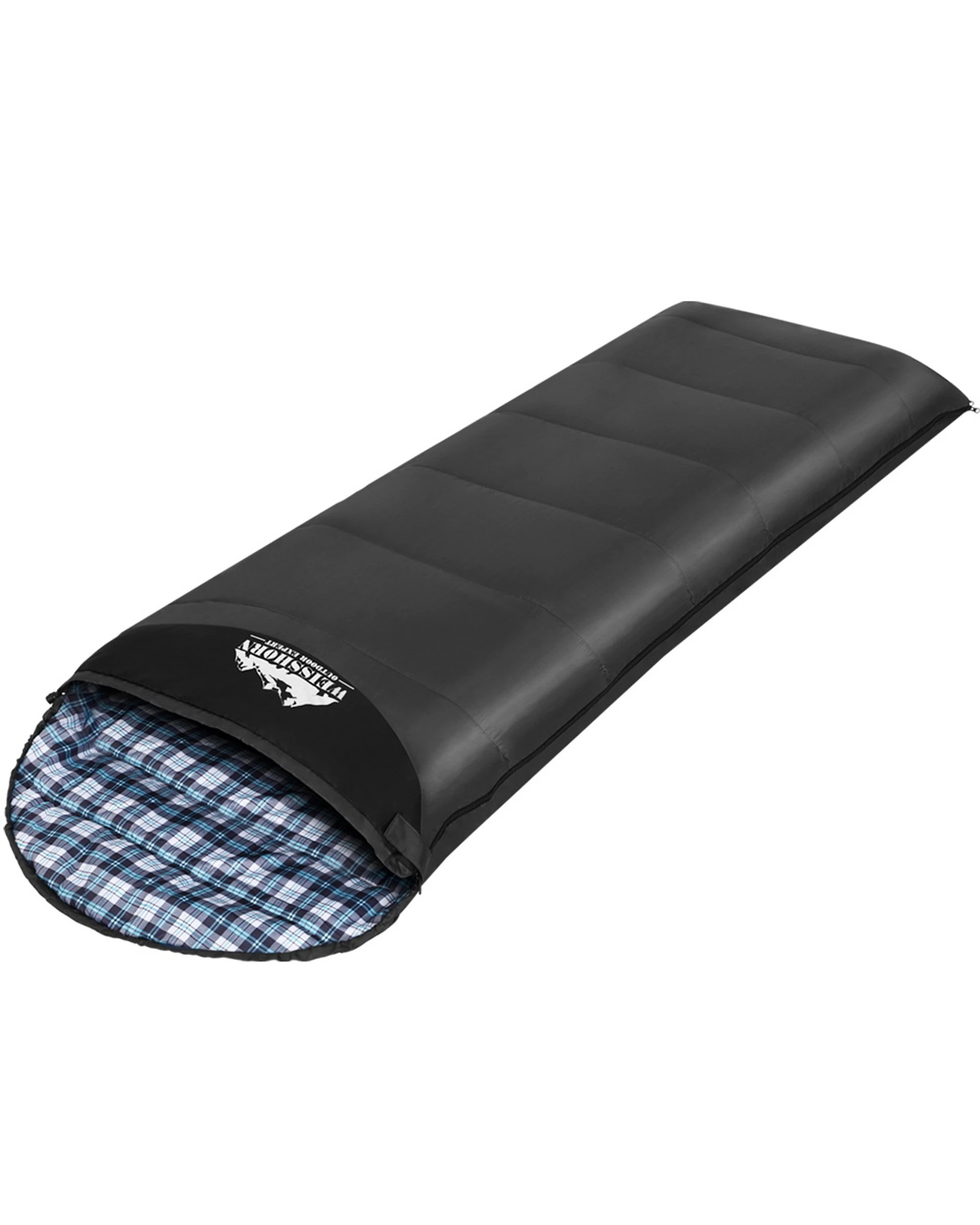 1 Weisshorn Sleeping Bag Single Thermal Camping Hiking Tent 0℃ - Grey, 1 of 7