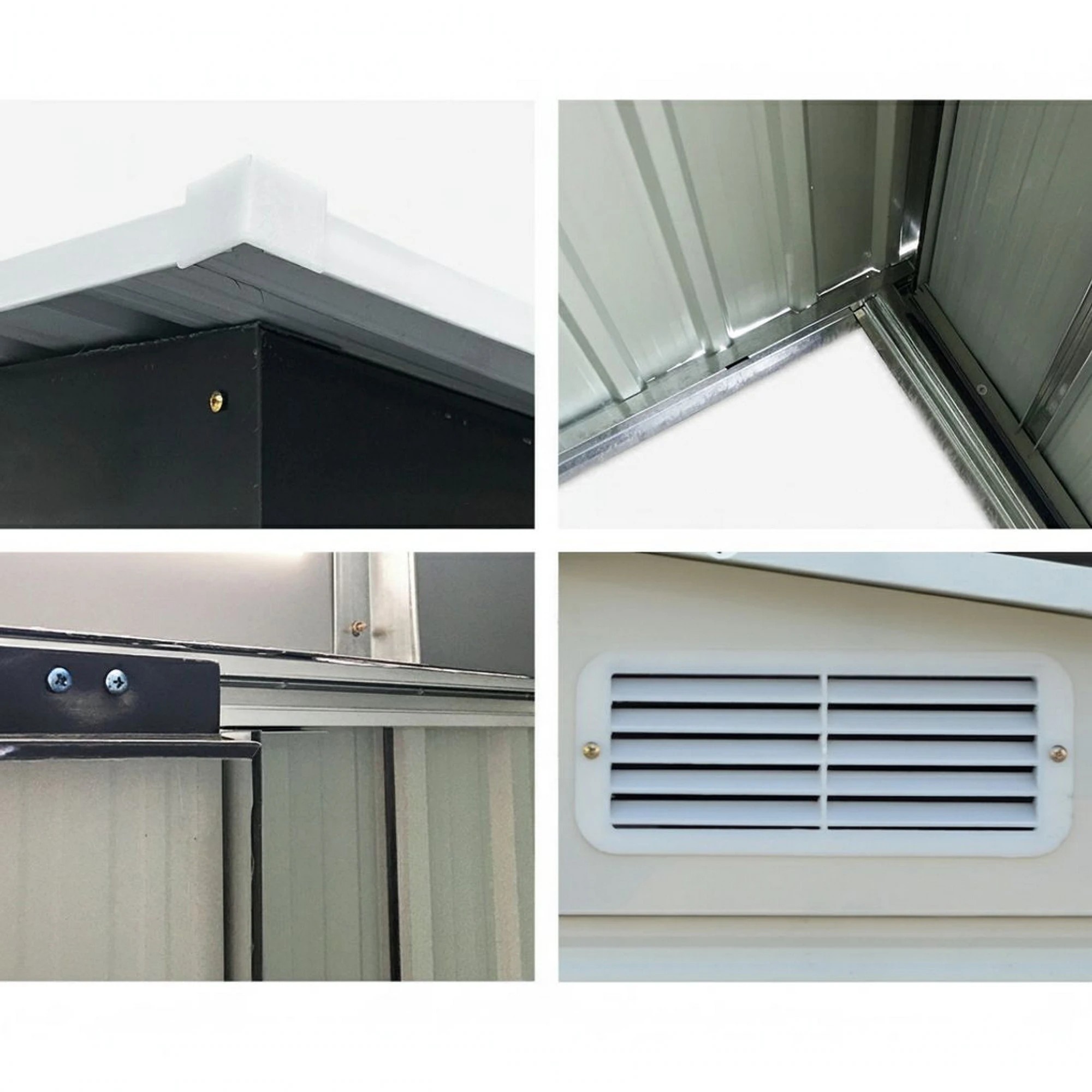 7 Giantz Garden Shed Sheds Outdoor Storage Workshop Metal Shelter Sliding Door - Grey, 7 of 8