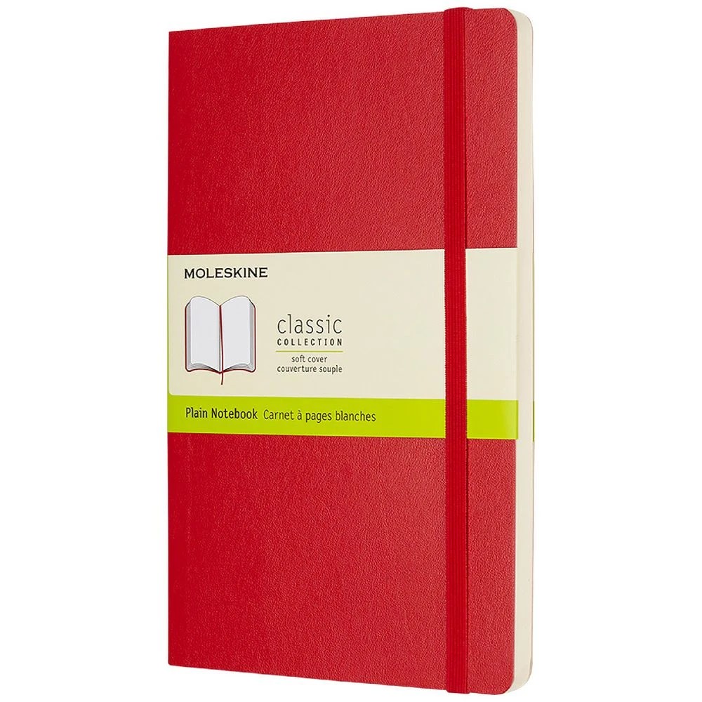1 Moleskine Soft Cover Notebook Plain Large Scarlet Red, 1 of 5