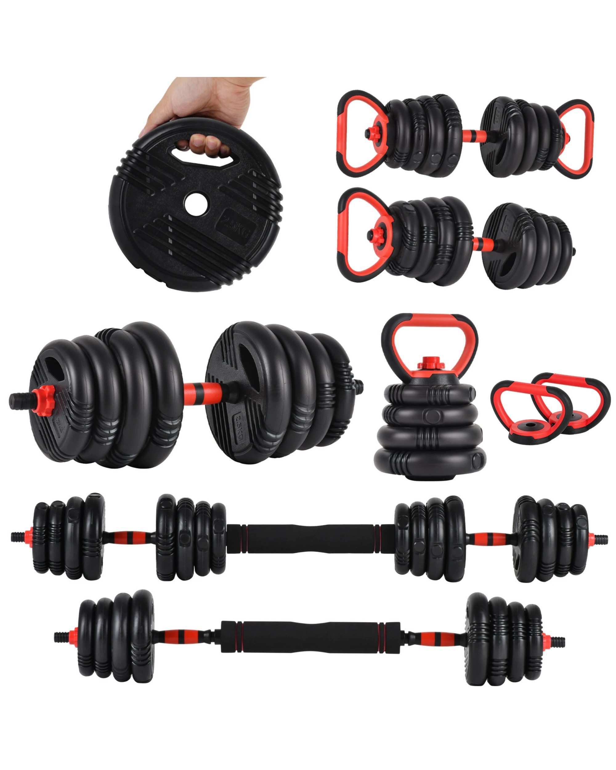 1 ADVWIN 30kg Adjustable Dumbbells, 1 of 6