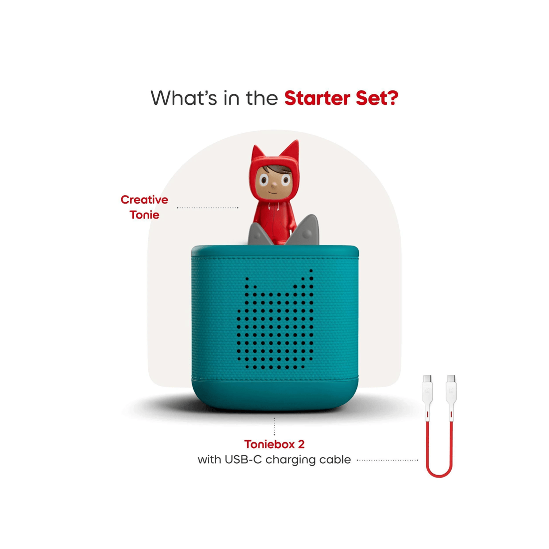 3 Tonies - Toniebox 2 Starter Set with Creative Tonie Rubie - Tropical Teal - Multi, 3 of 7