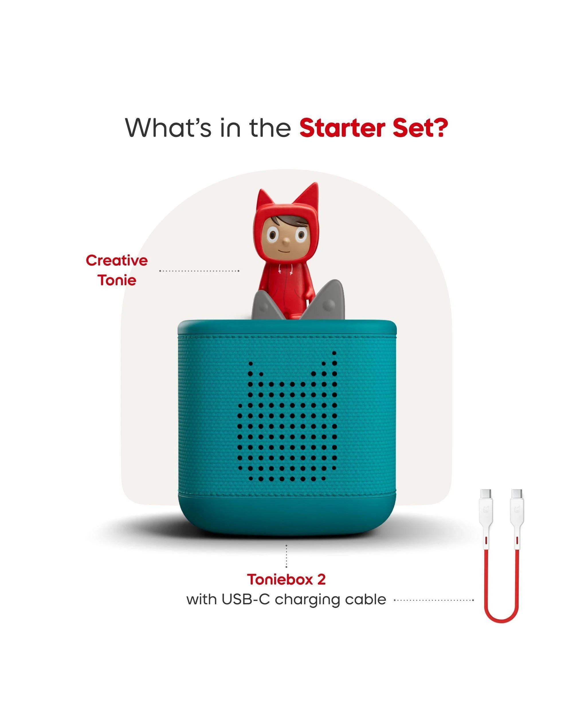 3 Tonies - Toniebox 2 Starter Set with Creative Tonie Rubie - Tropical Teal - Multi, 3 of 7