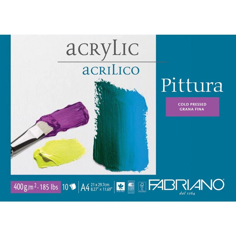 1 Fabriano A4 Acrylic Pad 400gsm White, 1 of 1