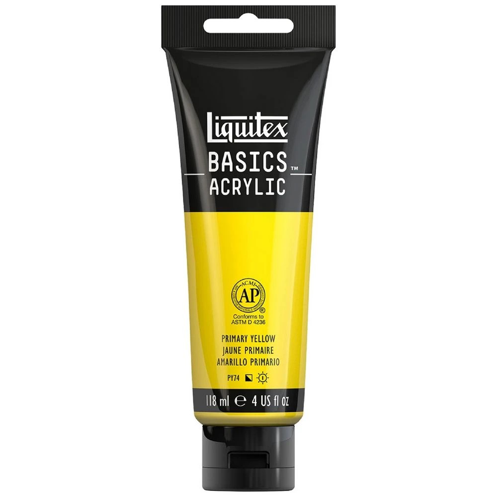 1 Liquitex Basics 118mL Paint Primary Yellow, 1 of 5