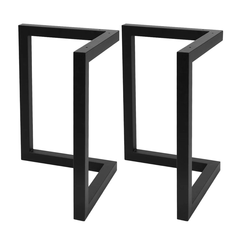 1 Artiss Metal Table Legs DIY 50X70CM Set of 2 - Black, 1 of 6