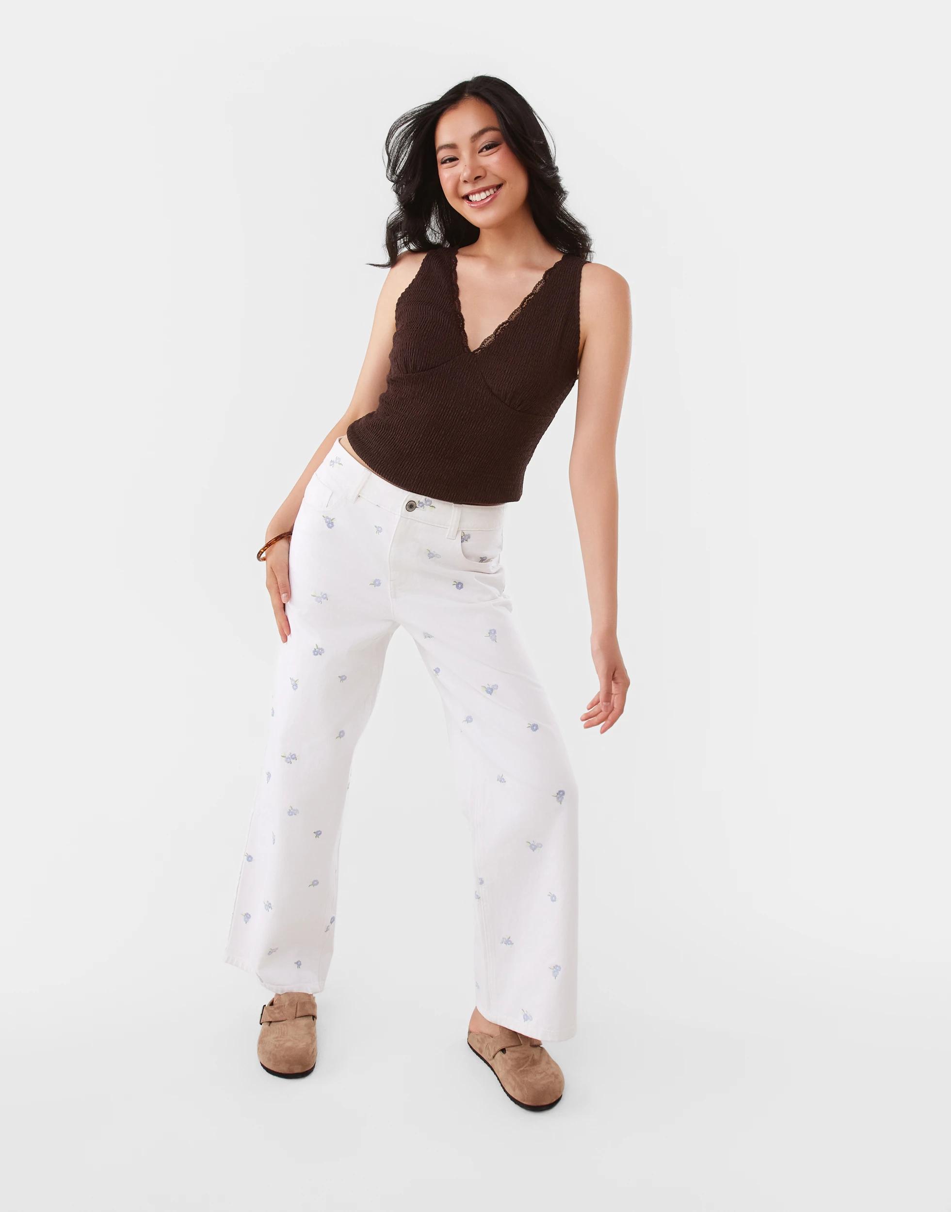 2 Embroidered Jeans Ditsy Emb, 2 of 9