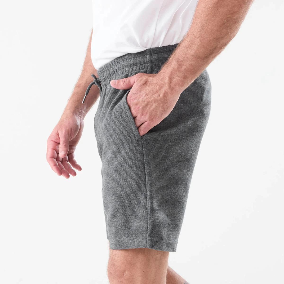 2 Textured Fleece Shorts CHARCOAL MARLE, 2 of 6