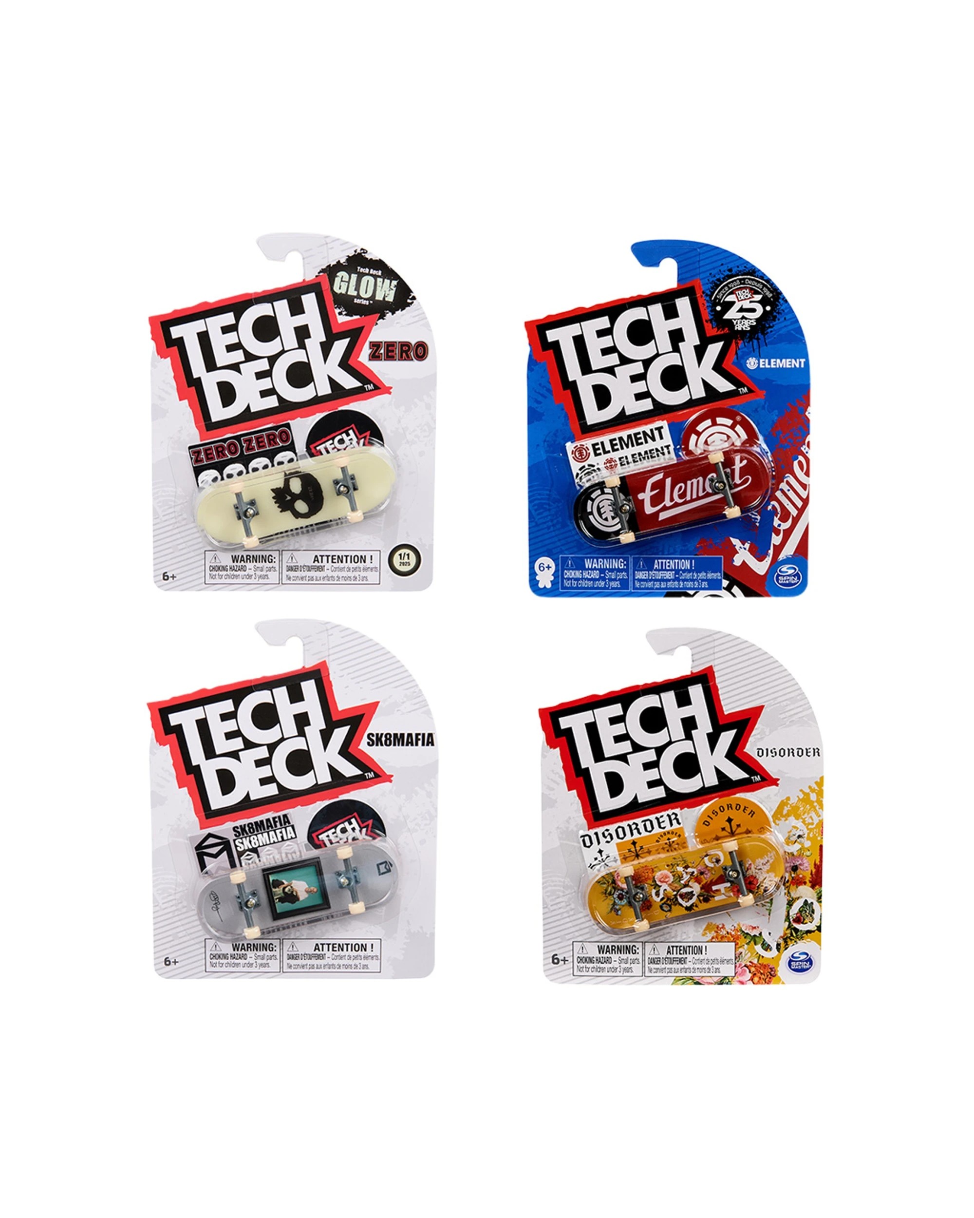 2 Tech Deck Finger Skateboards Kids Play Toy 96mm - Multi, 2 of 5