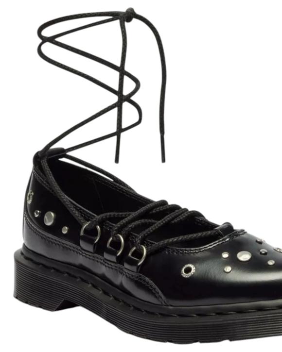 Dr. Martens Womens Elphie II Studded Sandals Lace Up Shoes