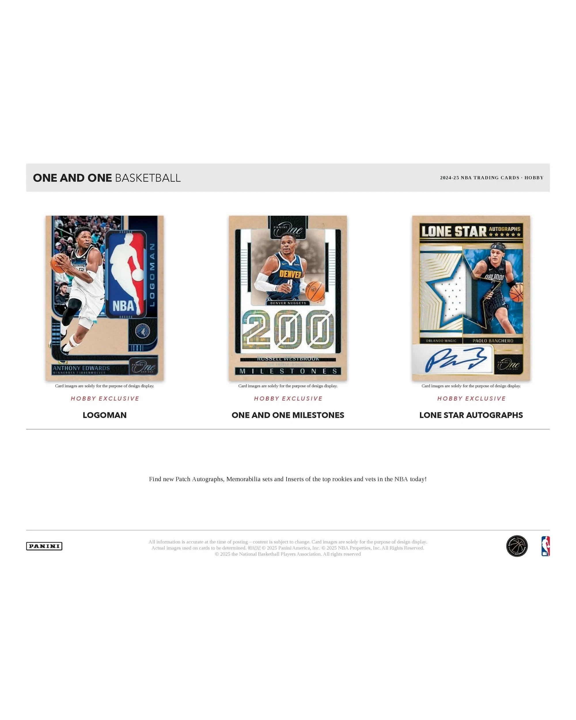 3 Panini 2024/2025 NBA One and One Basketball Hobby Box, 3 of 6