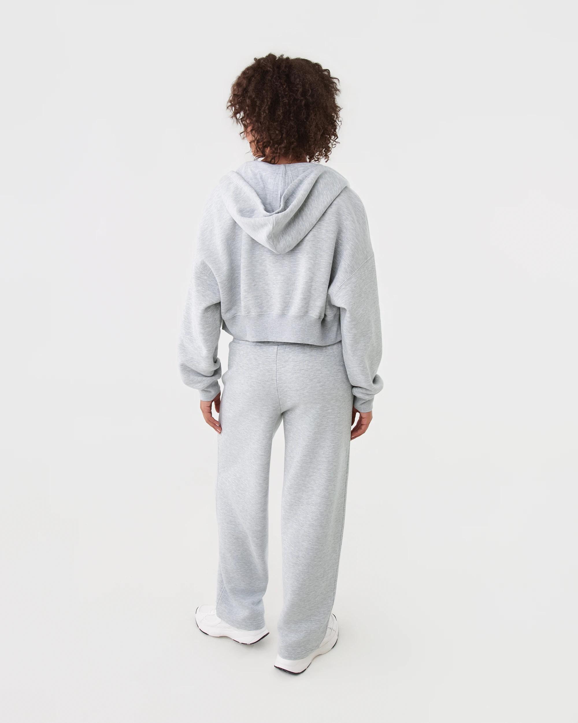 4 Crop Zip Hoodie Slvr Marle, 4 of 9