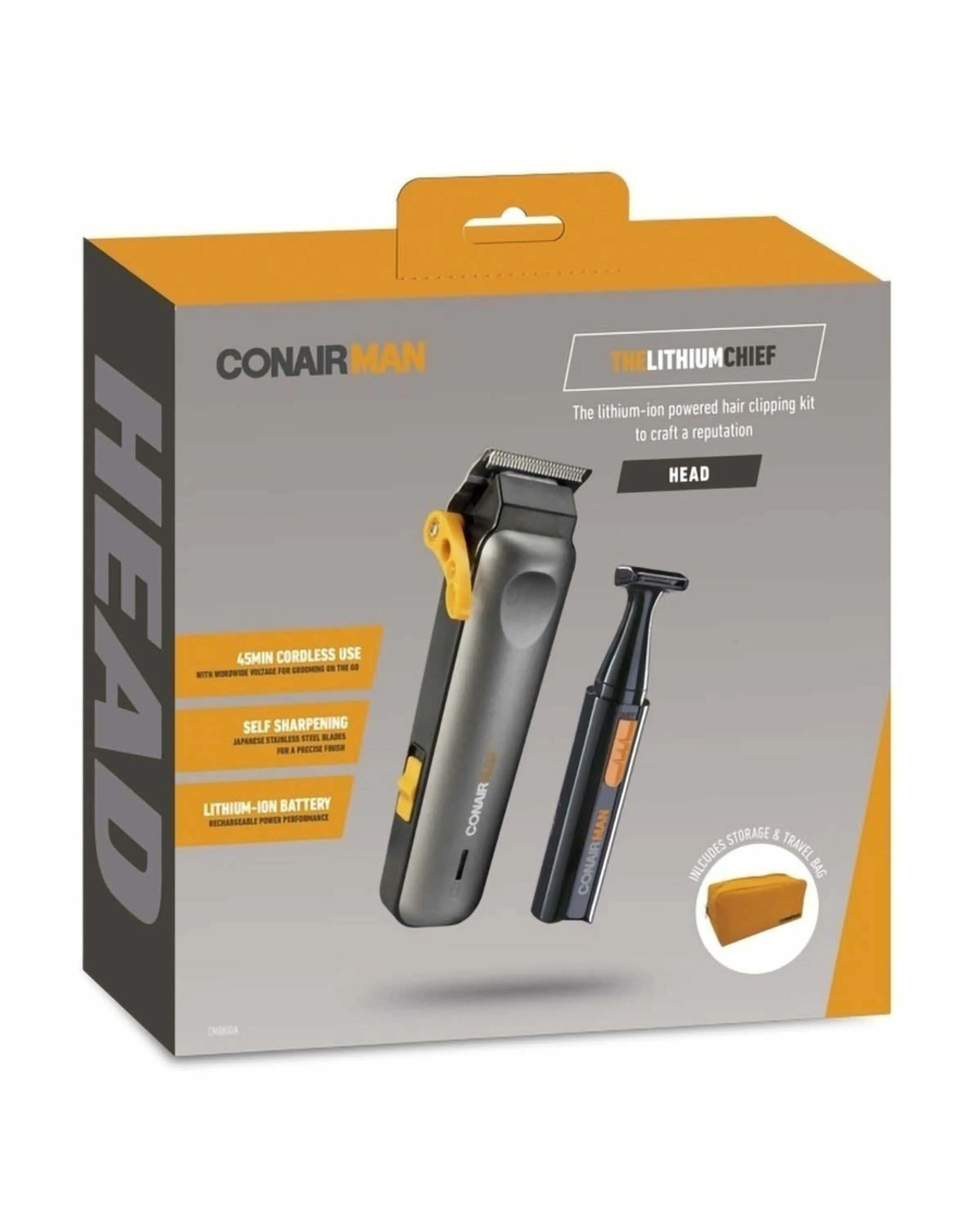 2 Conairman the Lithium Chief Cordless Clipper - DARK STAINLESS, 2 of 2